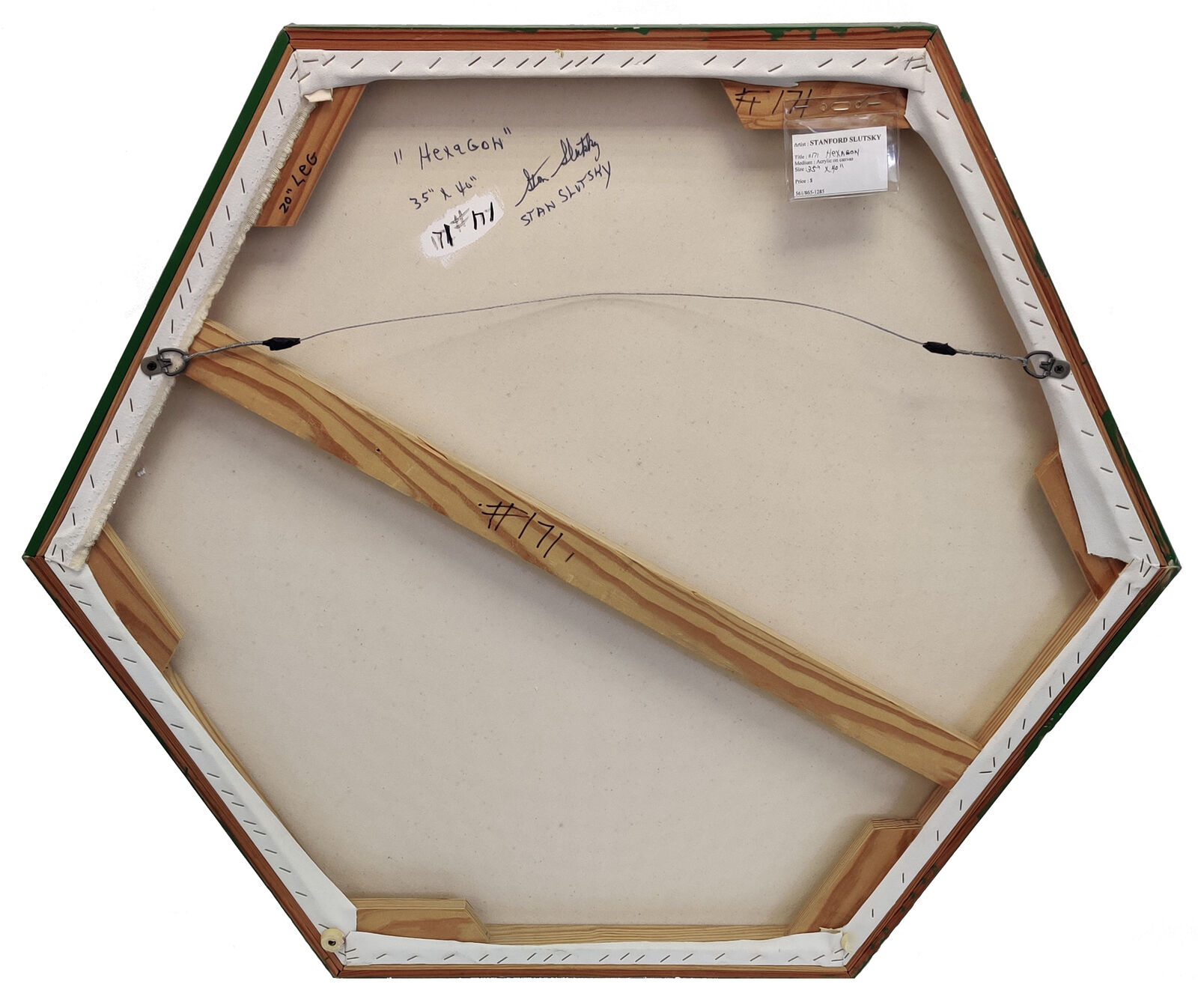 A rainbow colored hexagonal pattern on a white background.