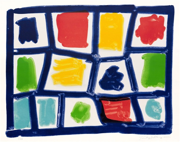 Artwork by Stanley Whitney, Peace Be Still, Made of 5 Colour lithograph on Somerset Satin Tub Sized White 410gsm 