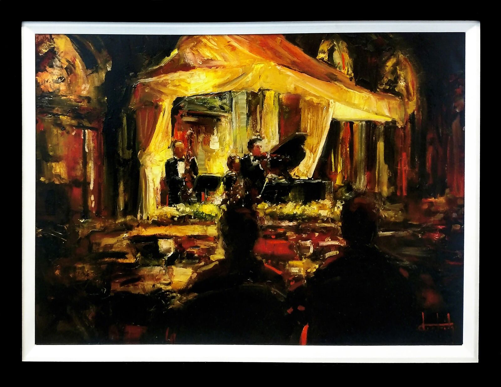 Artwork by Stephen Shortridge, PRIVATE CONCERT ON THE SQUARE, Made of Oil On Canvas 