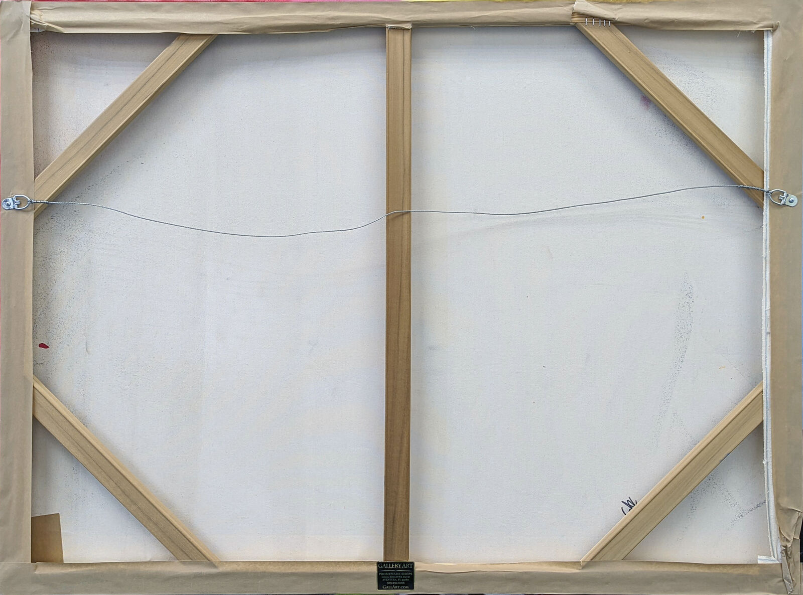 A painting of a man and a woman wearing hats.