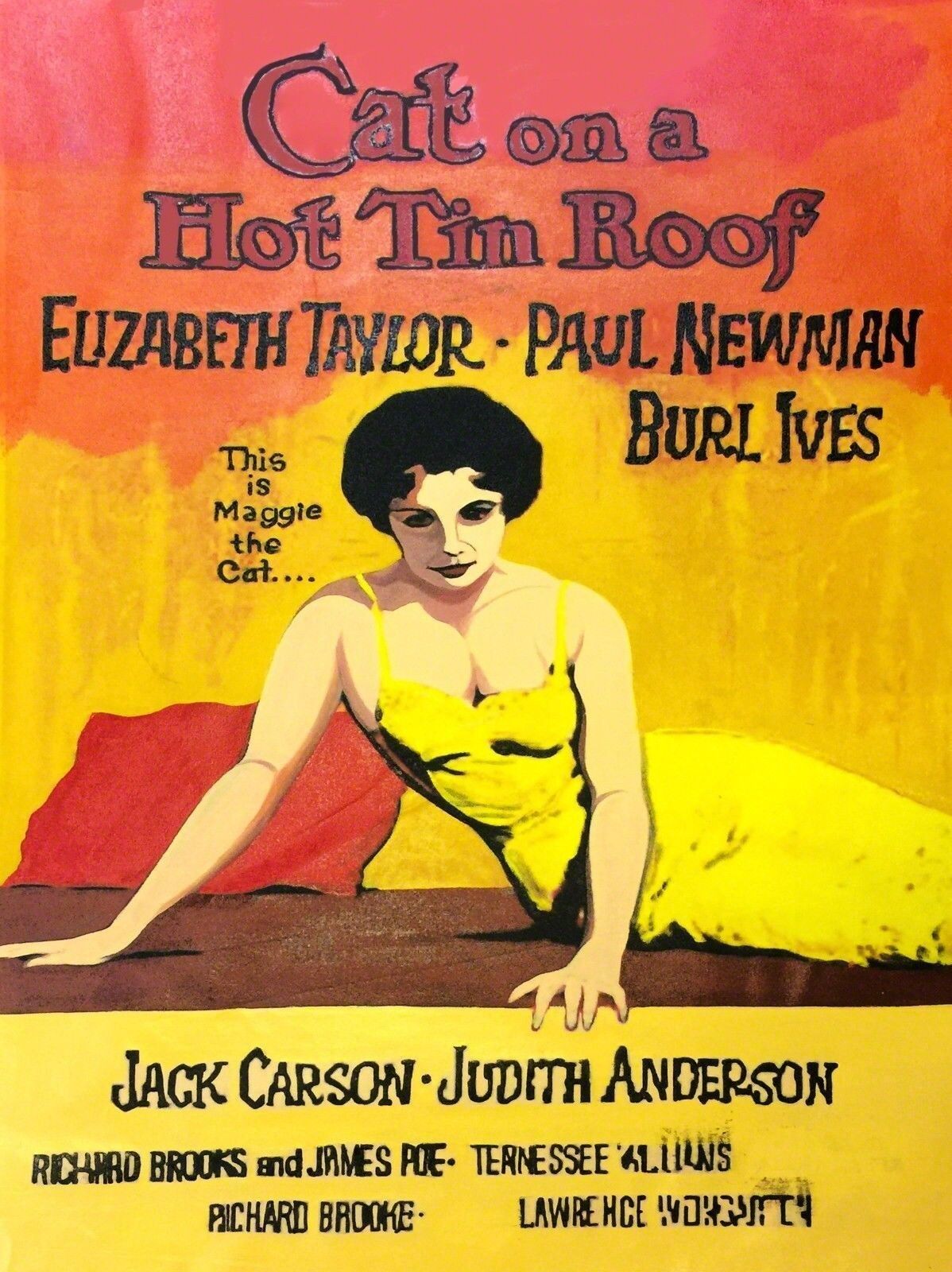 ELIZABETH TAYLOR - CAT ON A HOT TIN ROOF by Steve Kaufman, 1995-2005