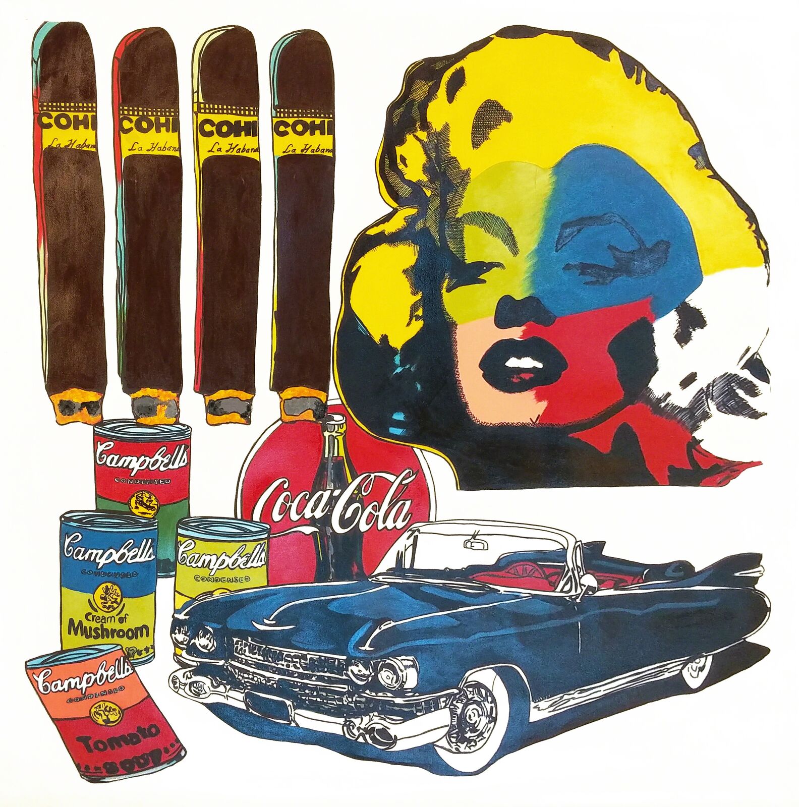 MARILYN COLLAGE by Steve Kaufman, 1995-2005