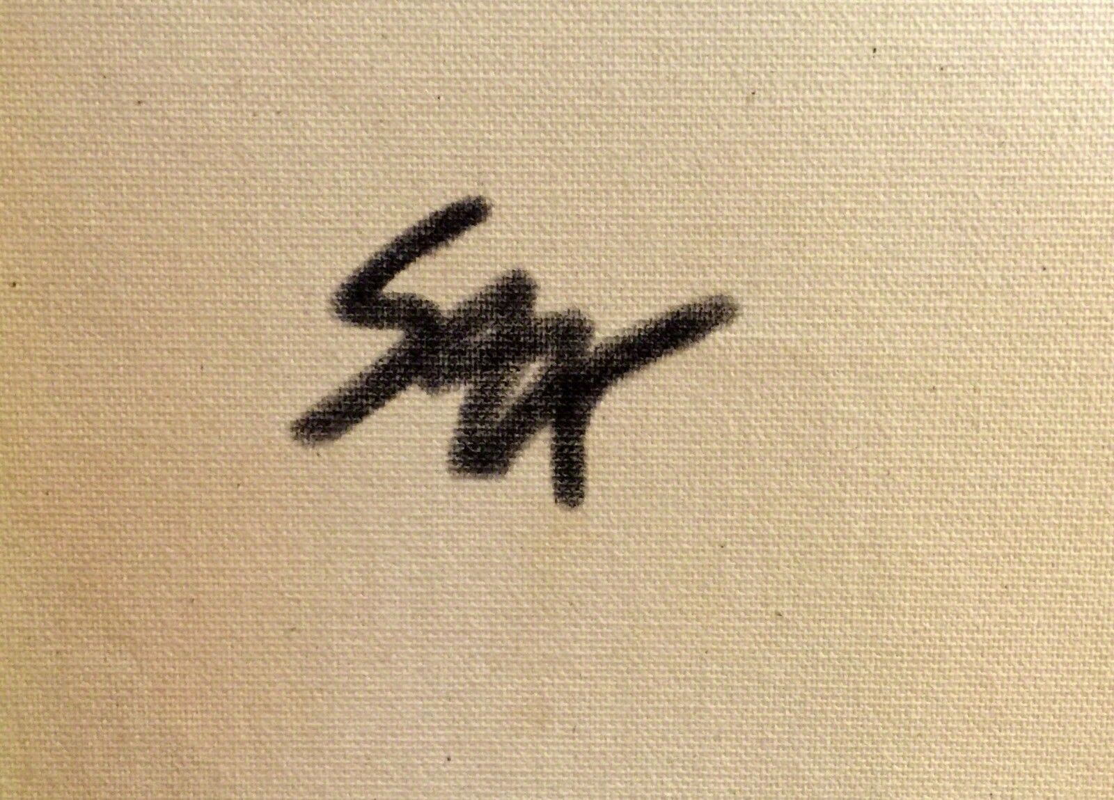 A painting of a skateboarder doing a trick in the air.