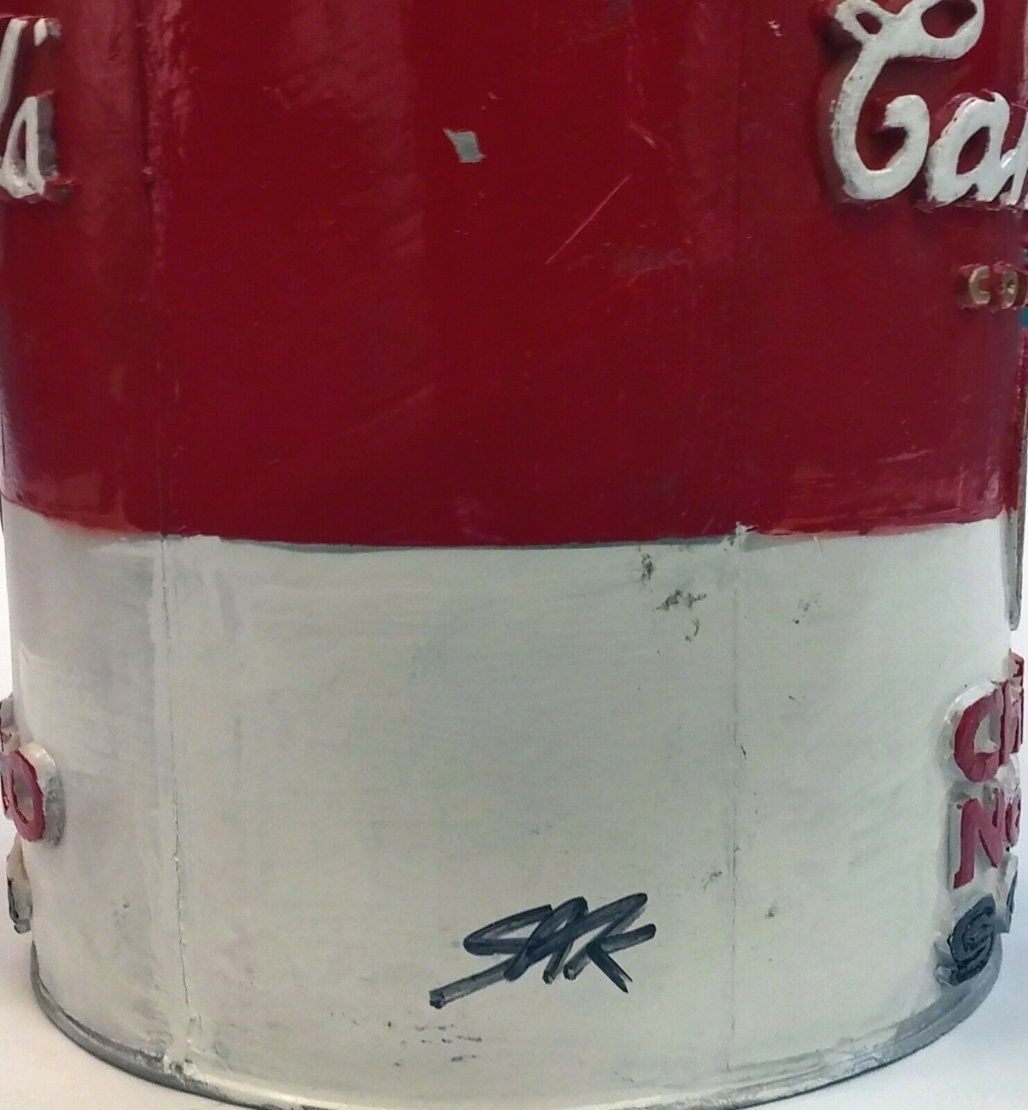 A can of Campbell's chicken noodle soup on a white background.