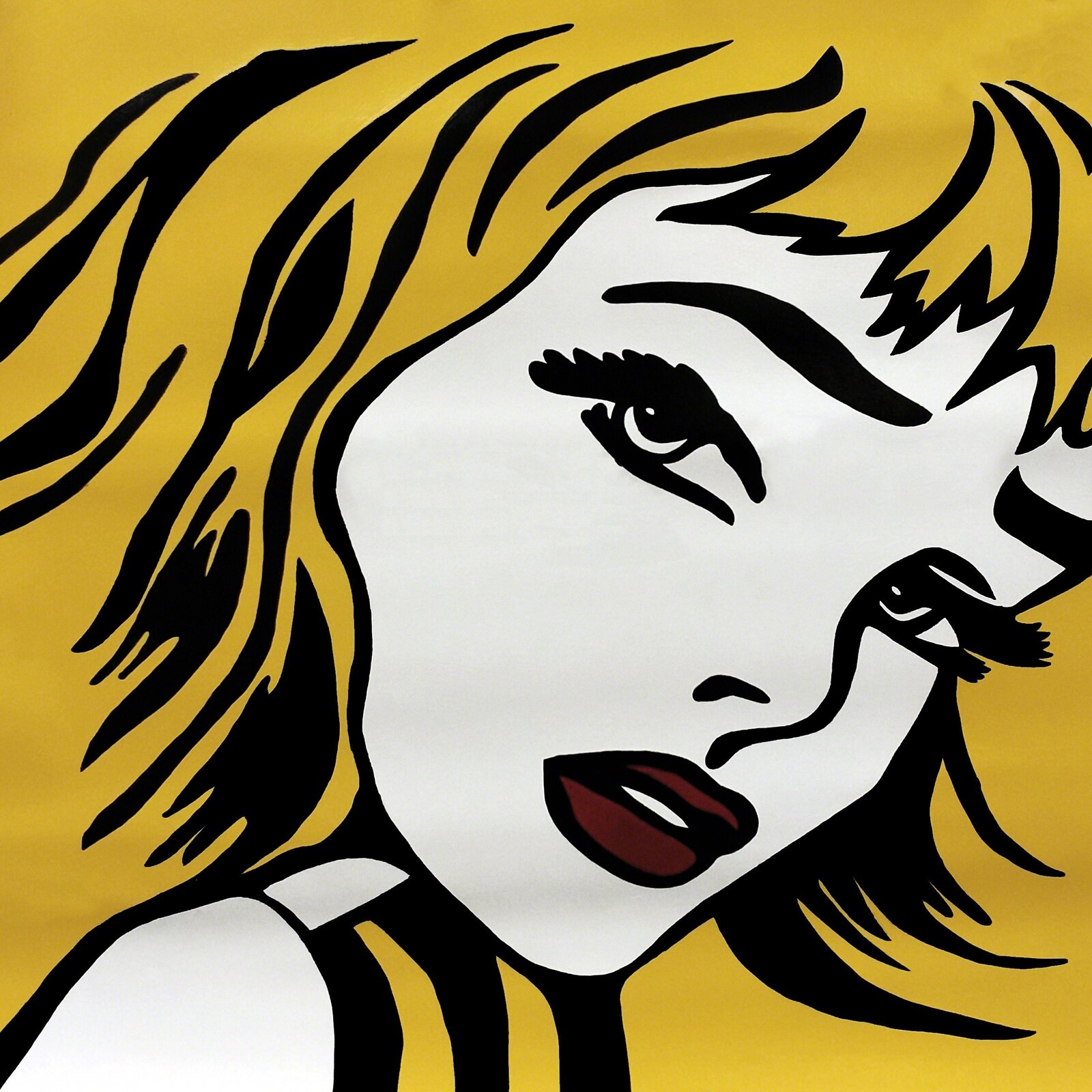 Crying Girl Homage To Lichtenstein by Steve Kaufman, 2001-2007