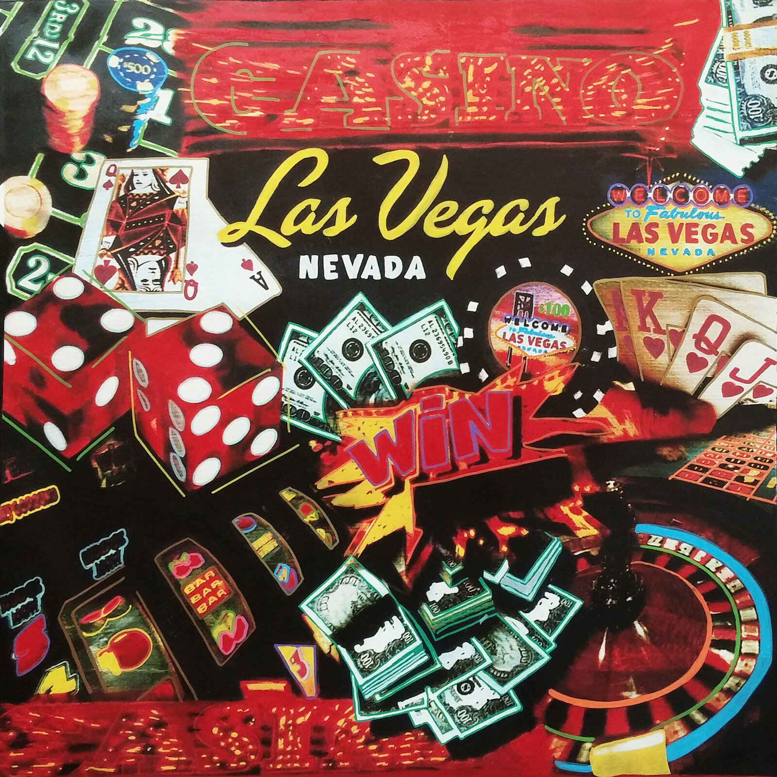 A poster advertising a casino in Las Vegas, Nevada.