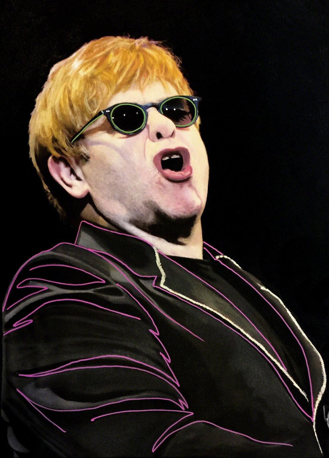 Sir Elton Rocks by Steve Kaufman, 2001-2007
