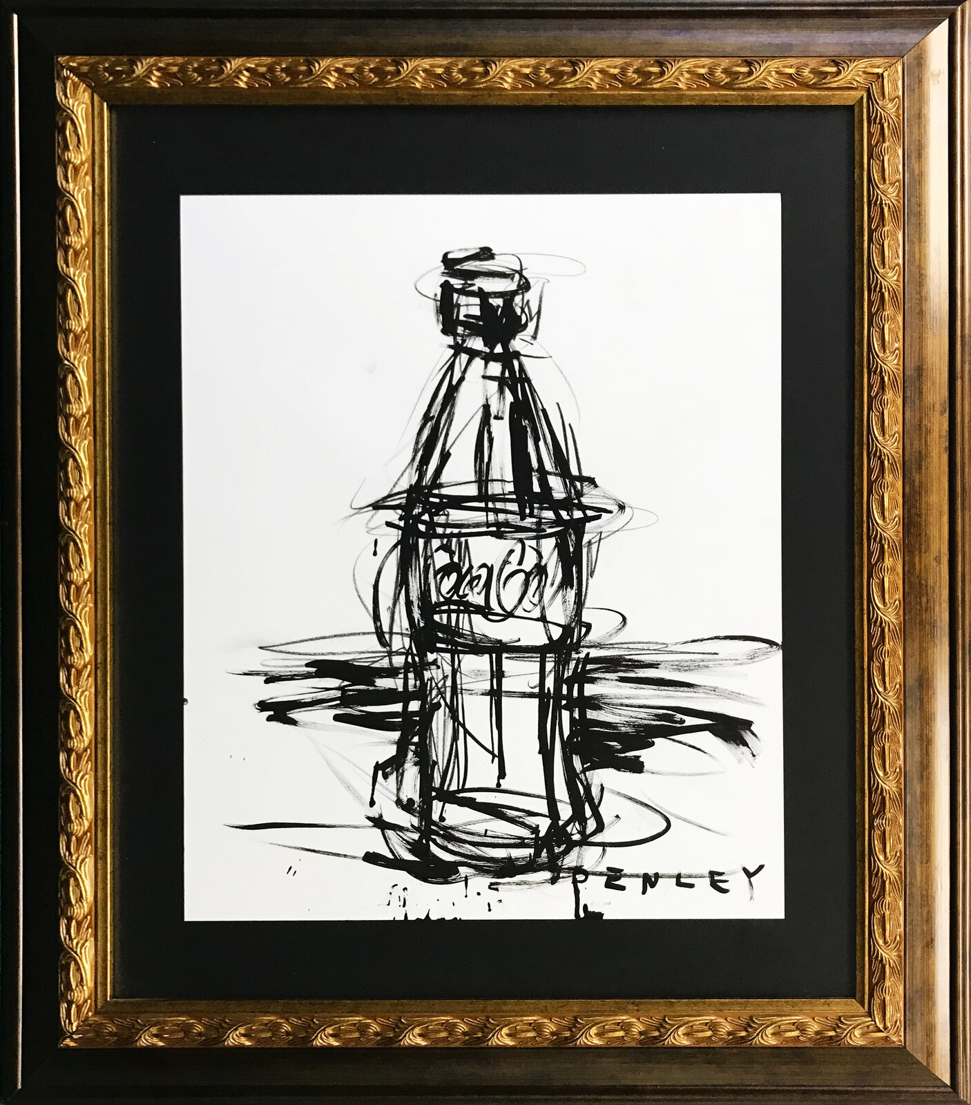 Artwork by Steve Penley, Coke Bottle Study, Made of Marker On Paper 