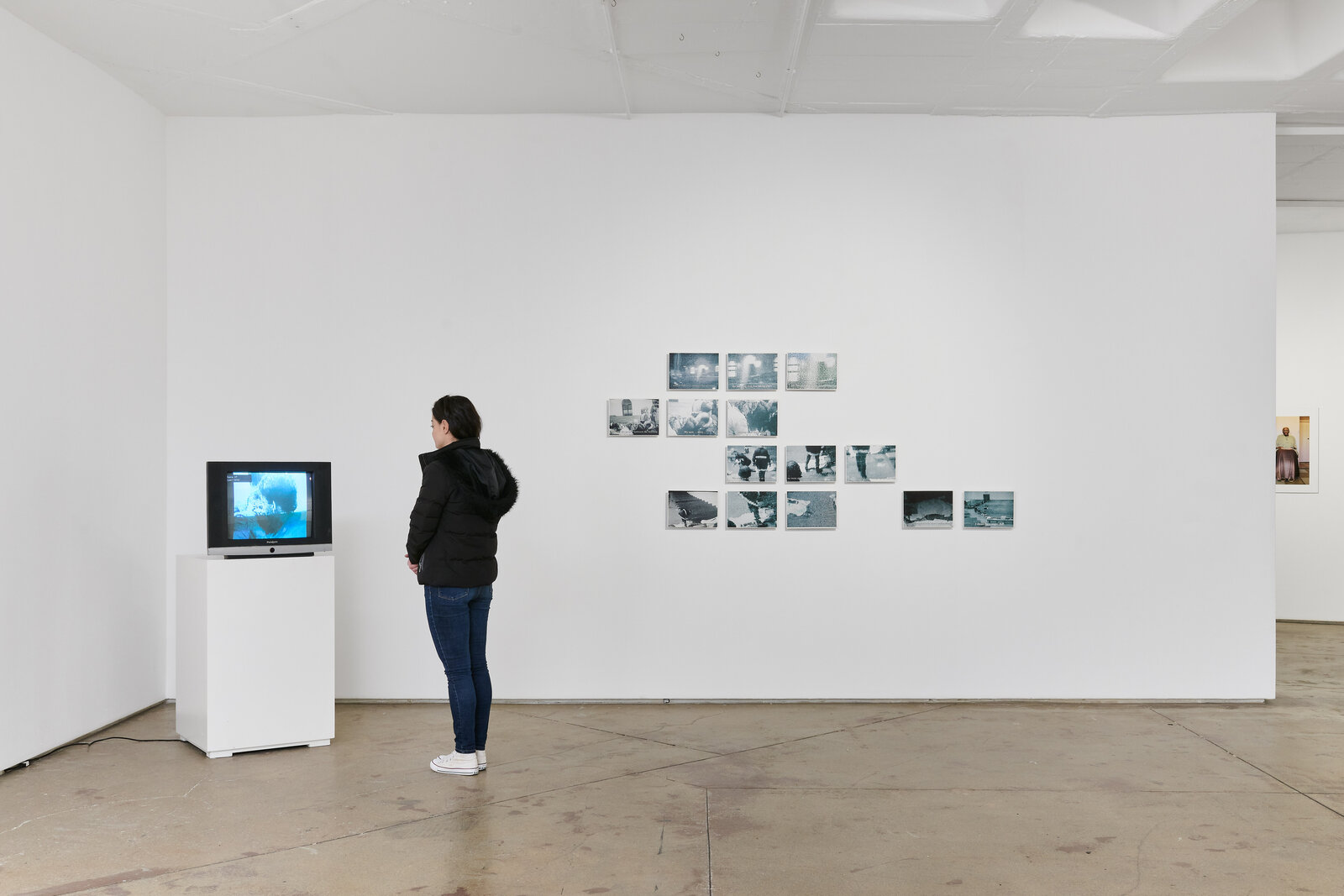 Artwork by Sue Williamson, Untitled (St James Massacre), Made of Set of 14 duotone photocopies and digital video 