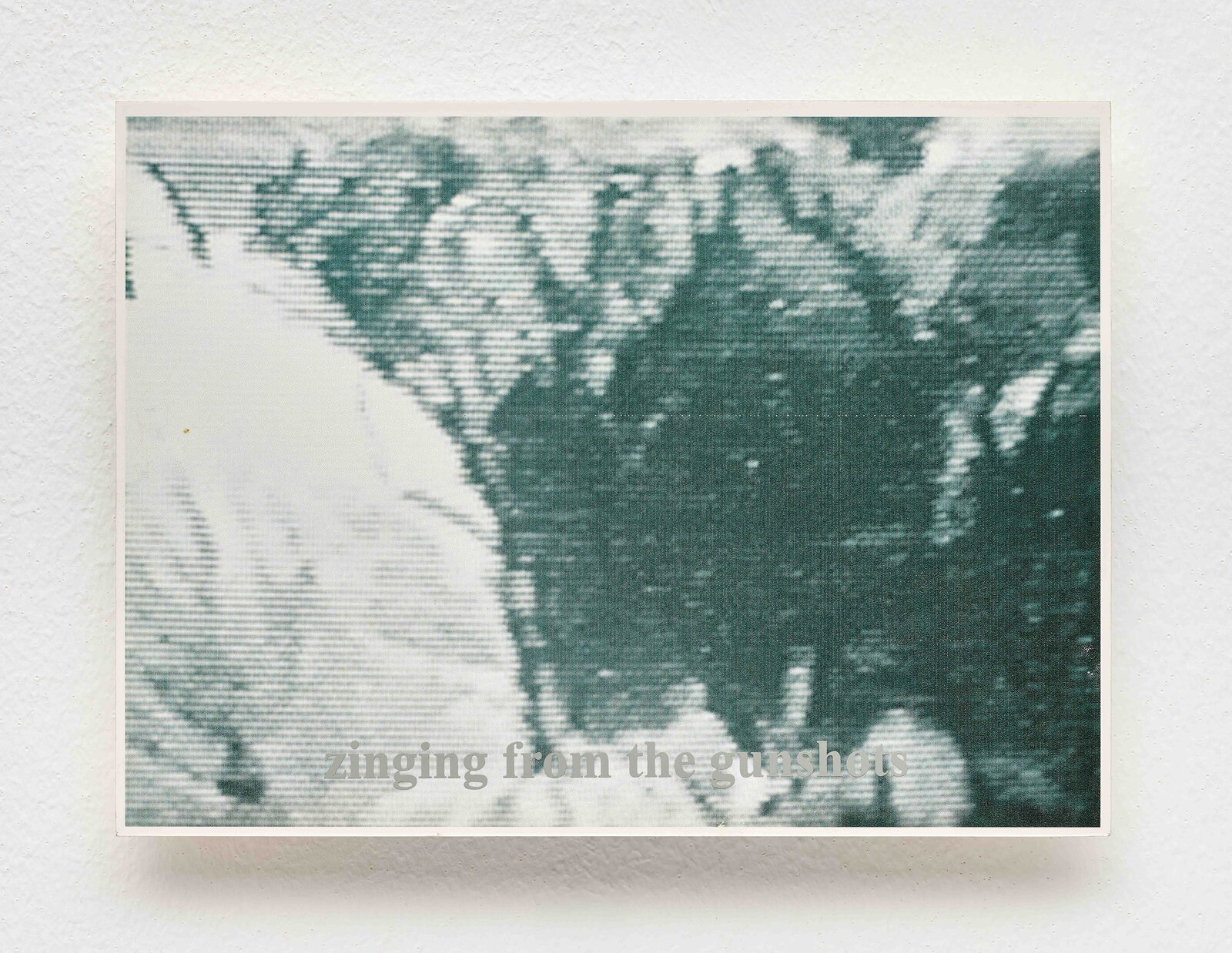 Artwork by Sue Williamson, Untitled (St James Massacre), Made of Set of 14 duotone photocopies and digital video 