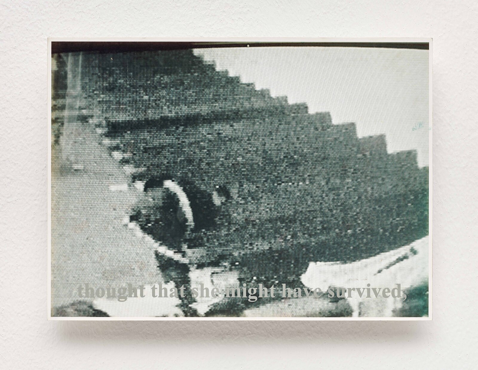 Artwork by Sue Williamson, Untitled (St James Massacre), Made of Set of 14 duotone photocopies and digital video 
