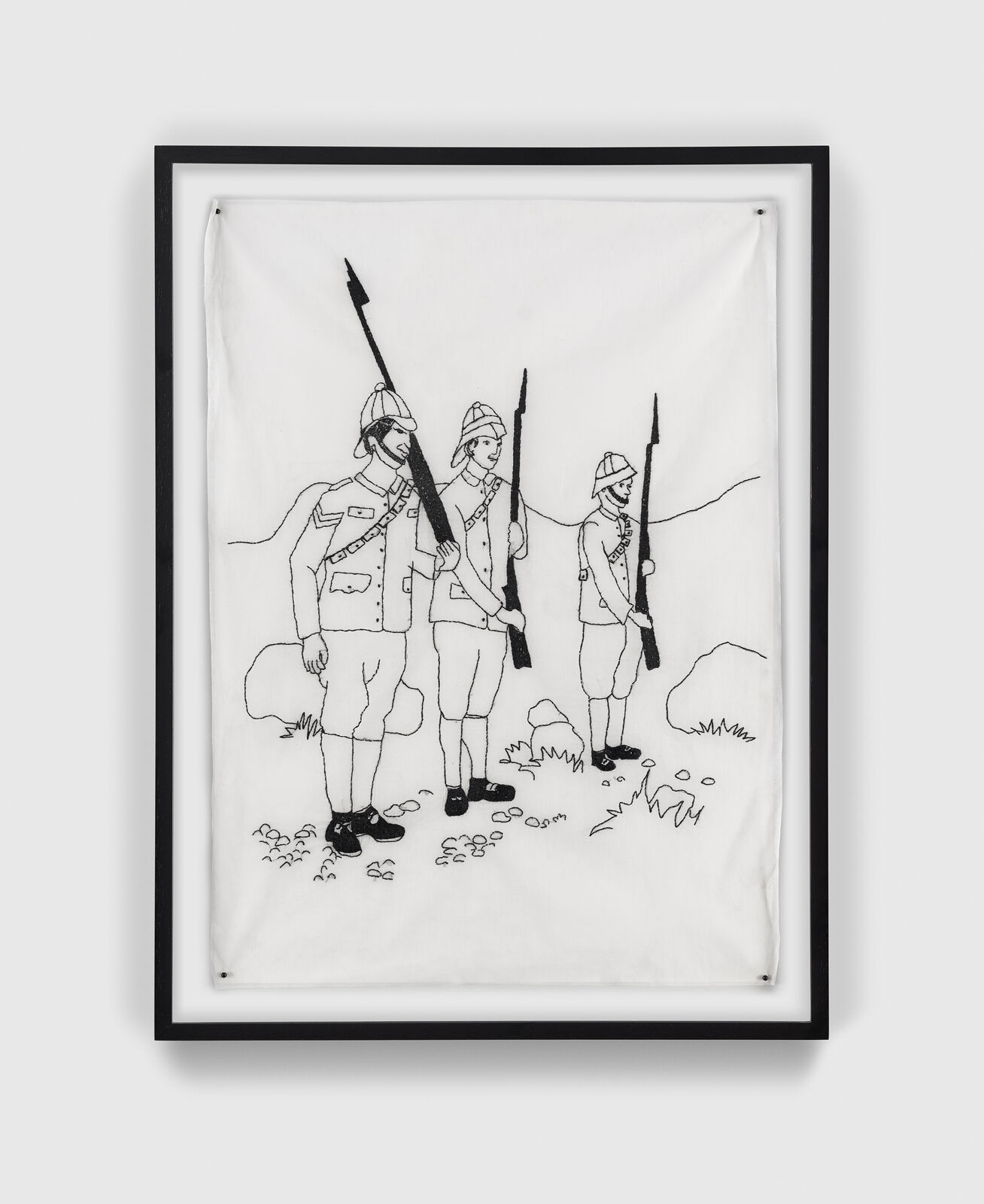 Stories for Children: Page 4, The arrival of the British Soldiers by Sue Williamson, 2023