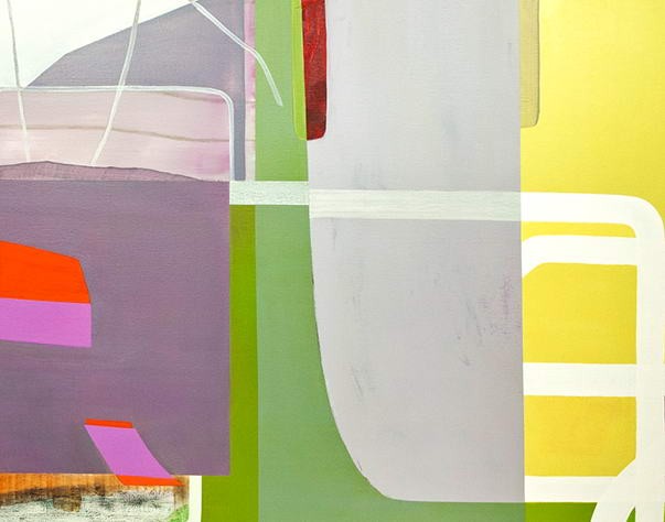 A painting of a colorful abstract painting on a white background.