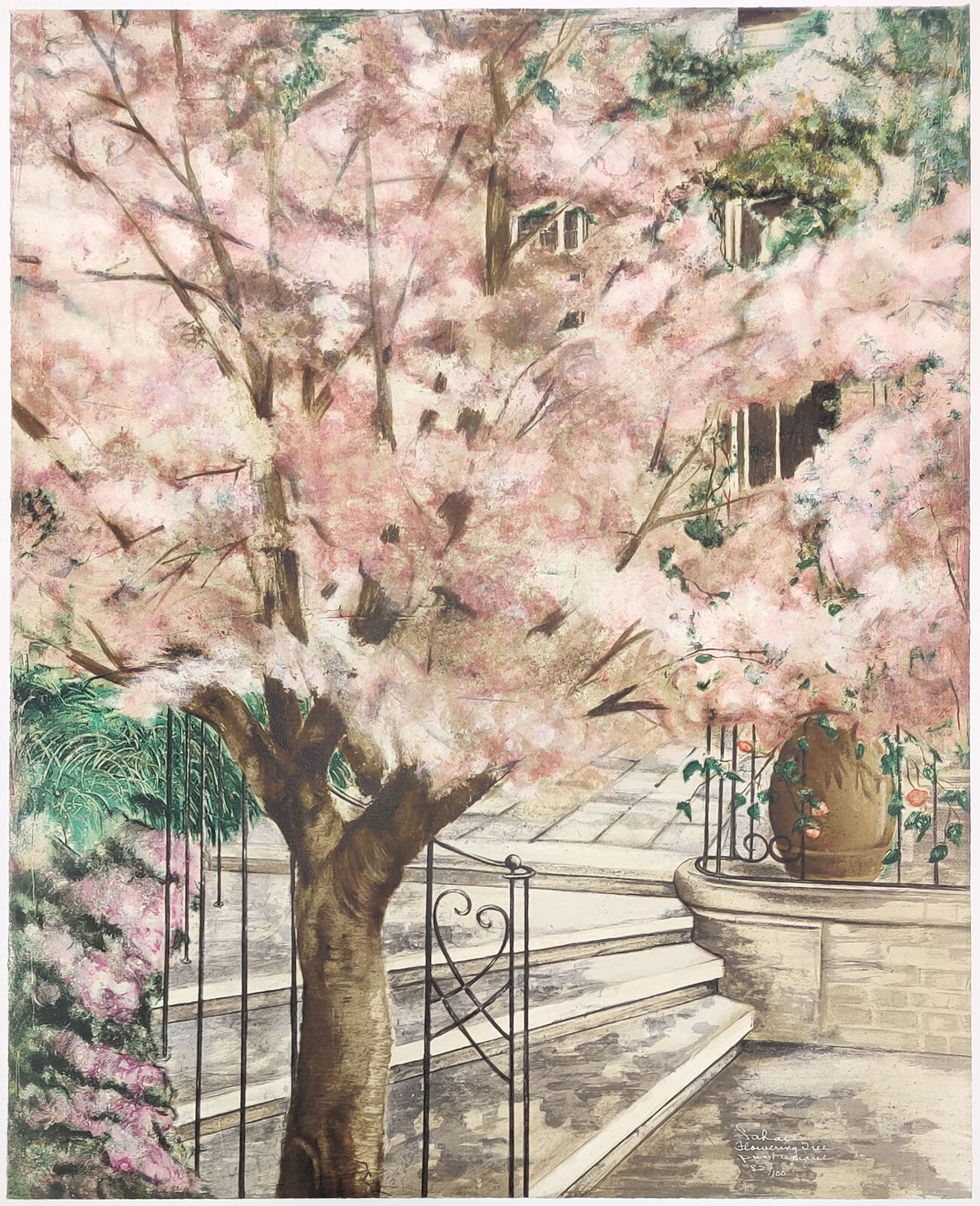 FLOWERING TREE by Susan Sahall, circa 1990