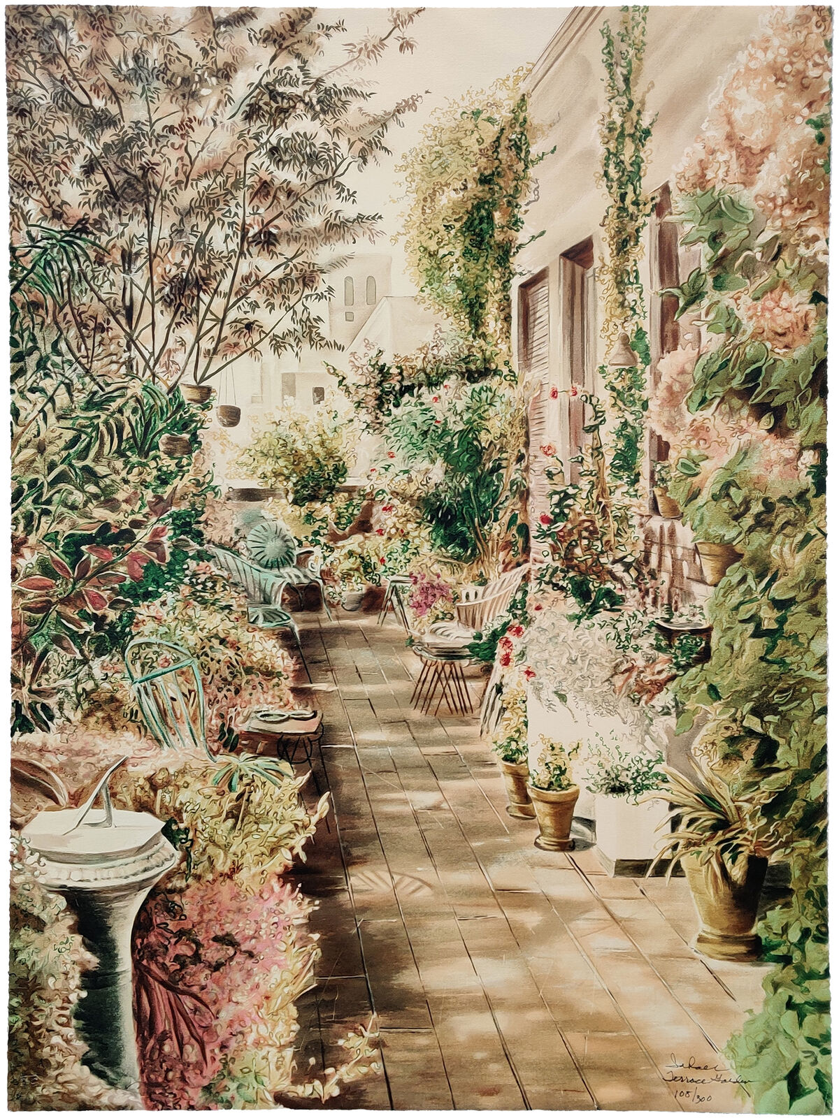 Susan Sahall | TERRACE GARDEN (circa 1990) | MutualArt