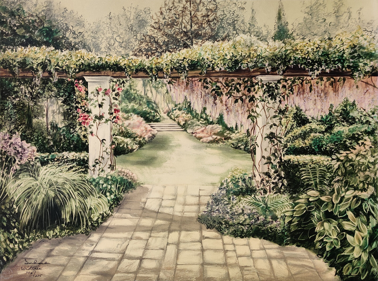 WISTERIA WALK by Susan Sahall, circa 1990
