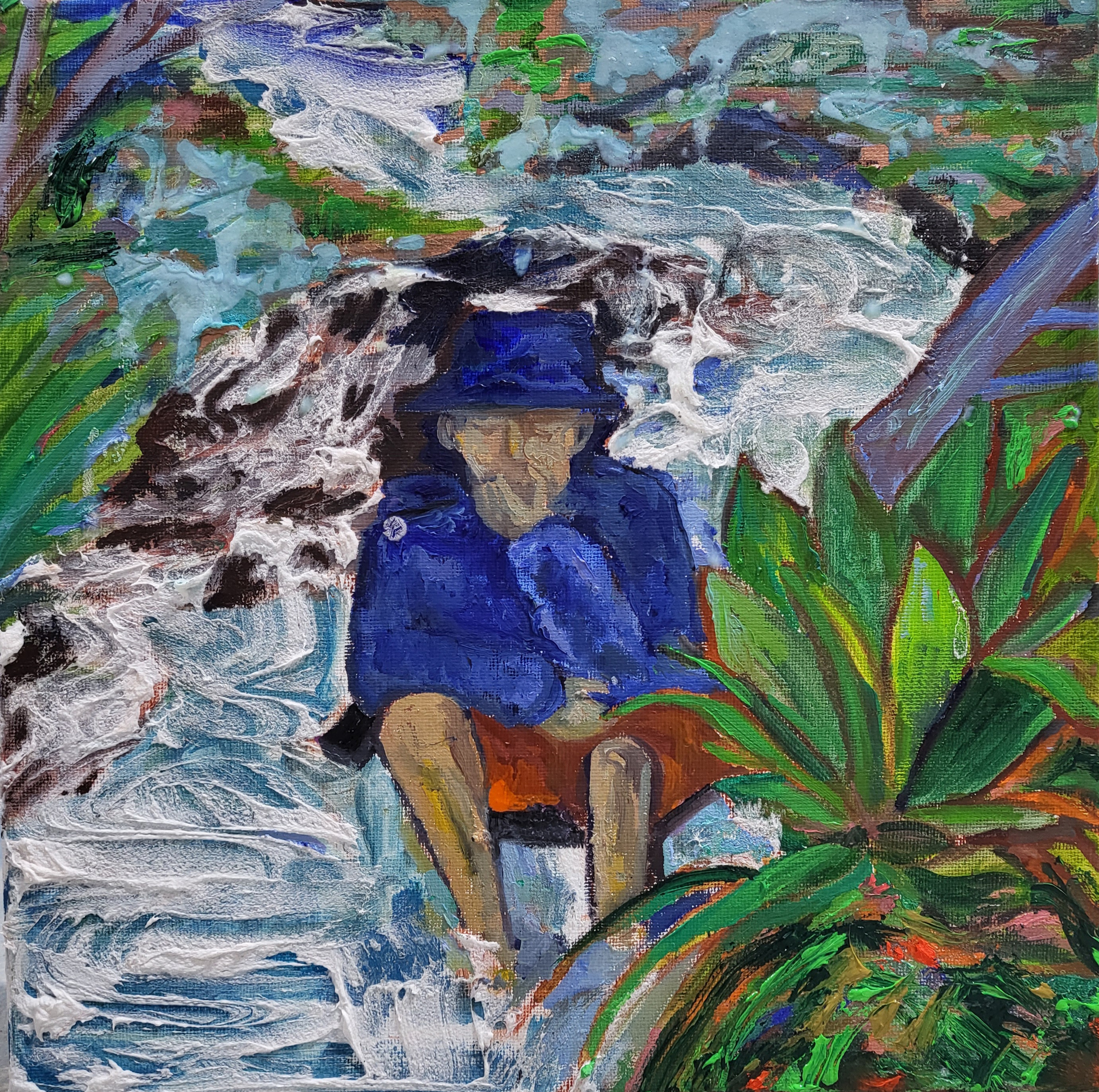 Artwork by Taedong Lee, Thinking about something, Made of Painting 