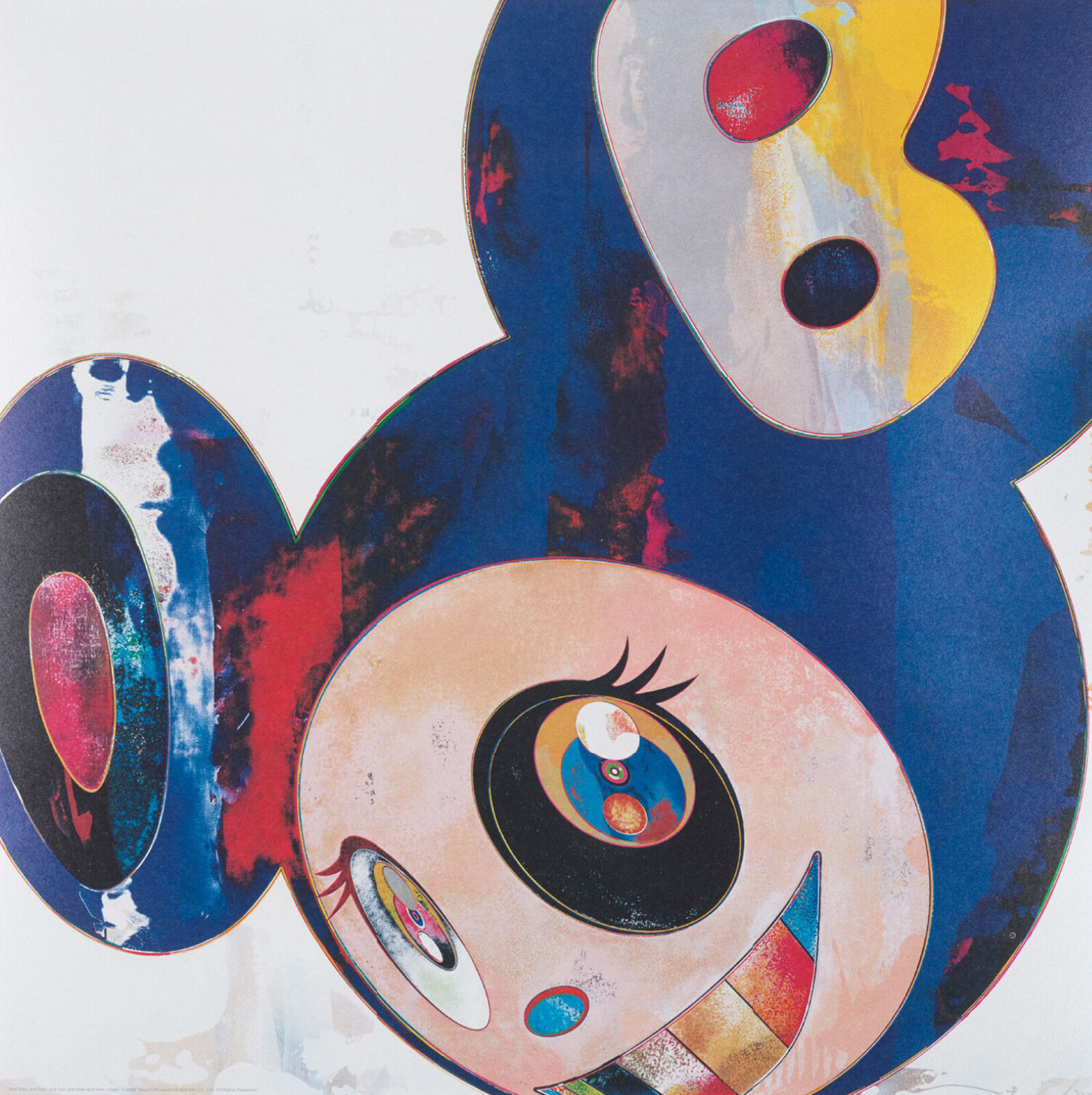 Artwork by Takashi Murakami, And then, and then and then and then and then / Hello, Made of 4c offset print + special silver 