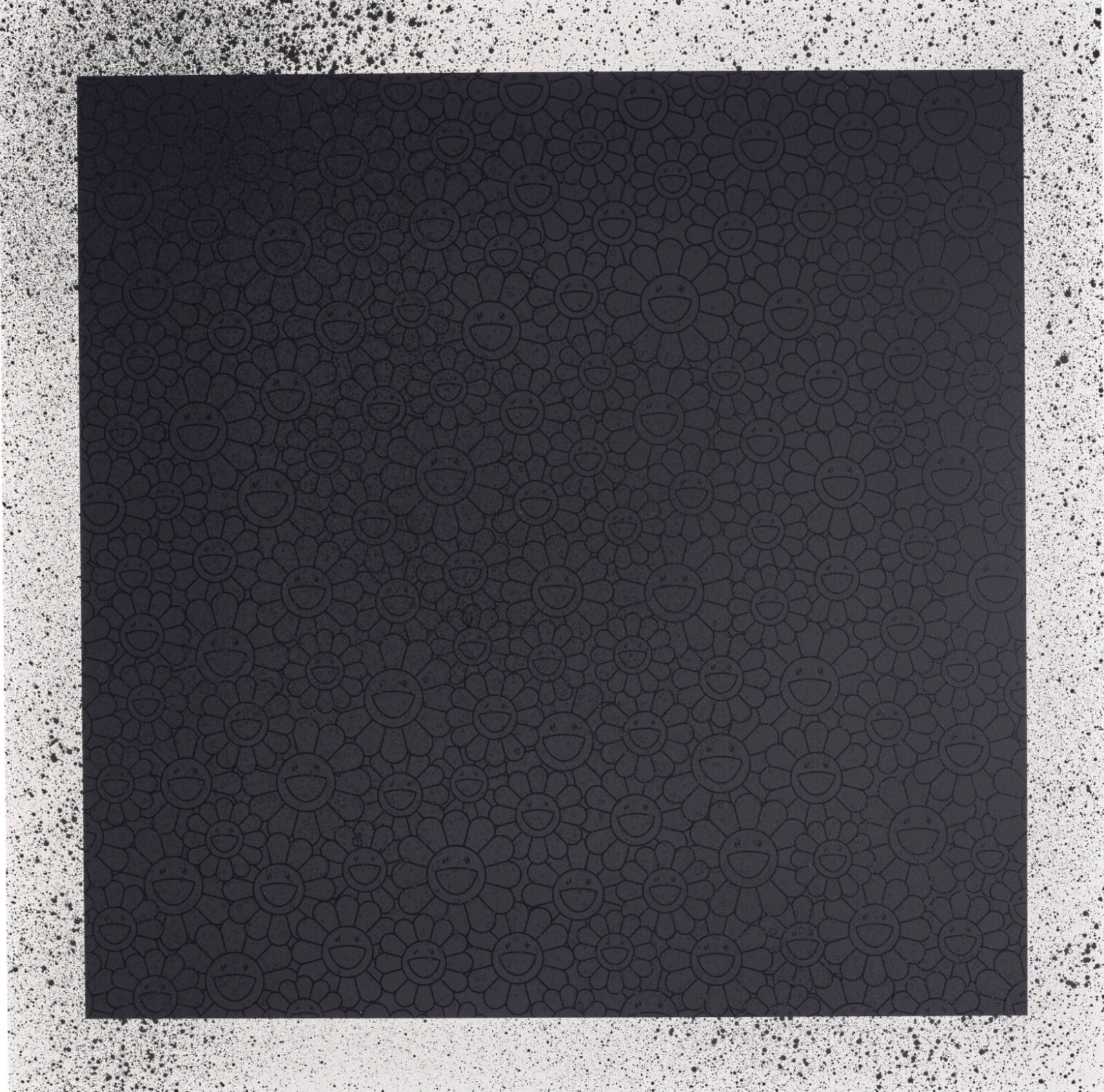 A black and white image of a pattern on a black background.