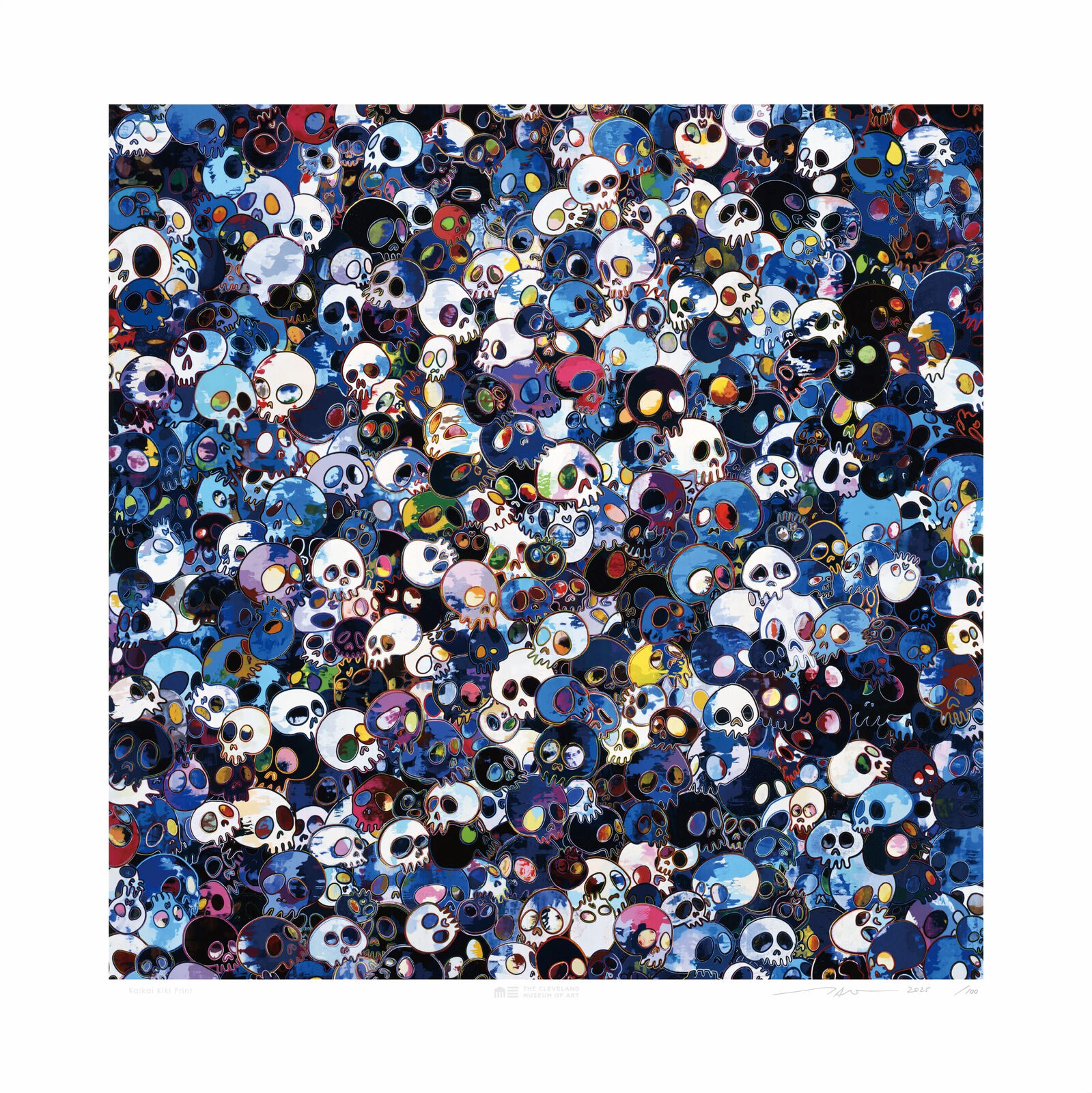 Blue Skulls by Takashi Murakami, 2025