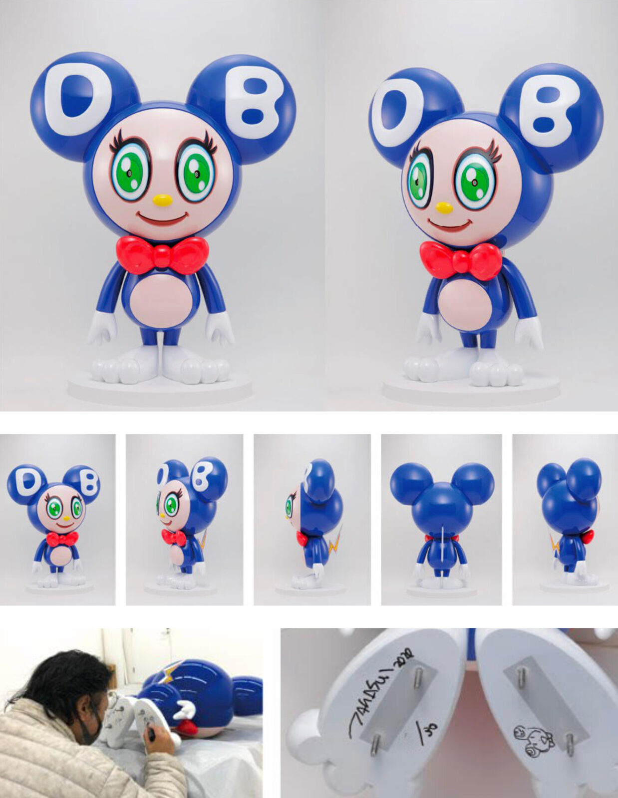 Artwork by Takashi Murakami, DOB Blue Statue, Made of Fiber Reinforced Plastic 