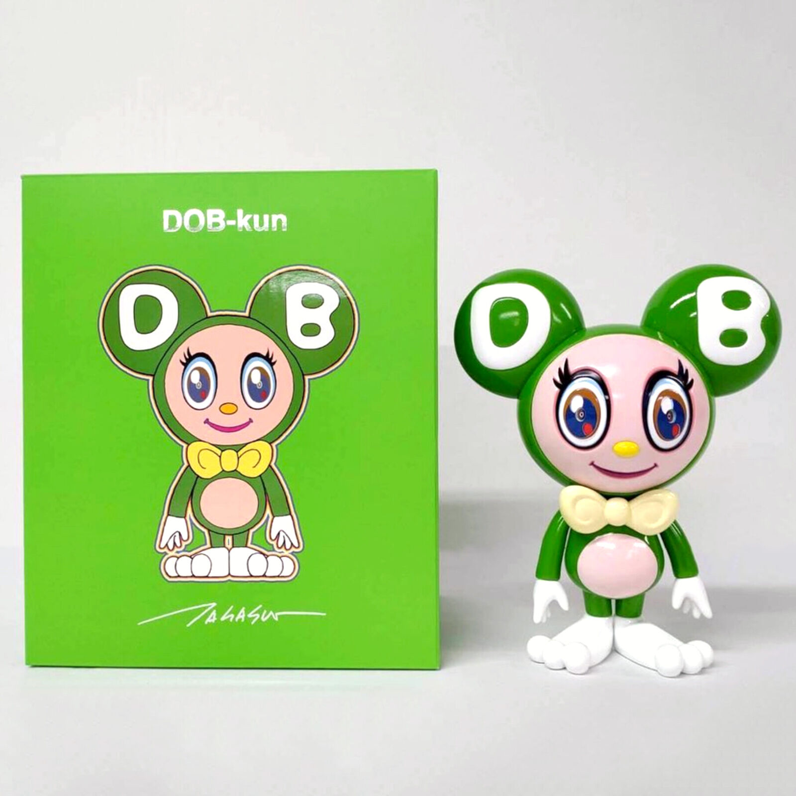 Artwork by Takashi Murakami, DOB-kun (Green Green), Made of Painted Cast Vinyl 