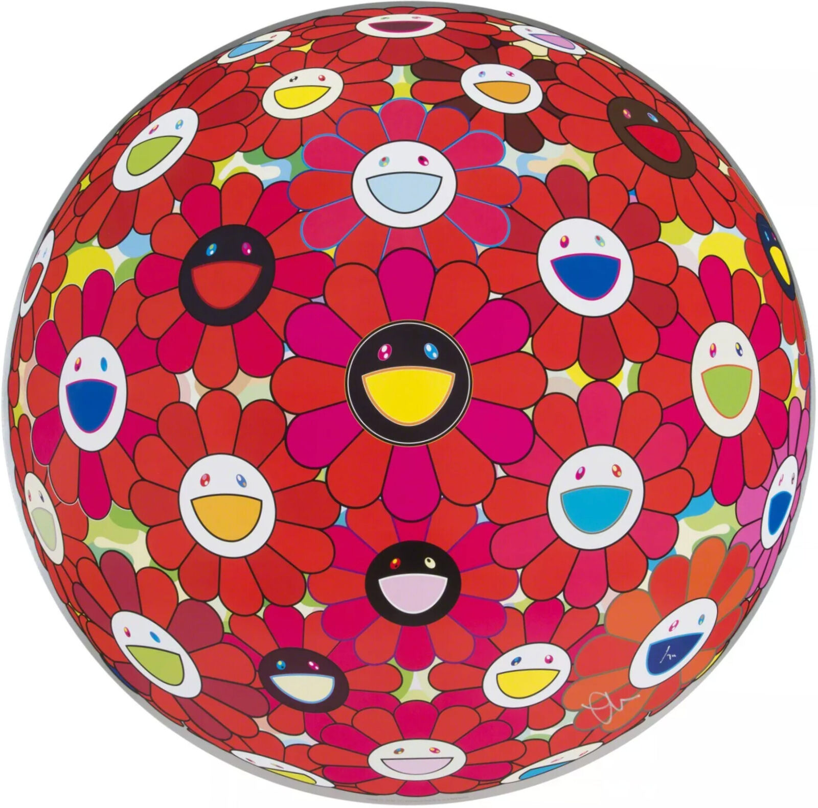 Flowerball (3D) - Red Ball by Takashi Murakami, 2013