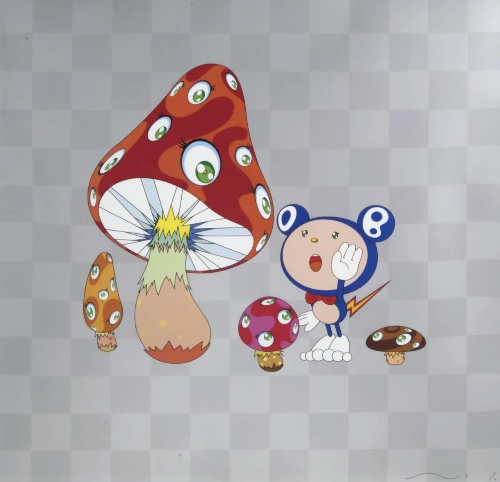 Artwork by Takashi Murakami, HOYOYO, Made of 4c offset print + cold stamp 