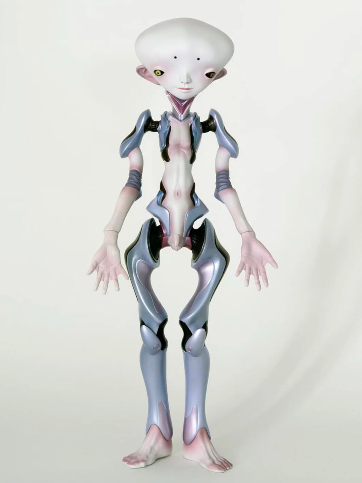 Artwork by Takashi Murakami, Inochi doll / Version: David, Made of Body: ABS and NP-PVC / Head: Iron plate / Uniform: Cotton and Polyester, Nylon / Shoes: Soft vinyl / School bag: Artificial leather and Metal / Cap: Cotton, Artificial leather, NP-PVC, Magnet, and Metal 