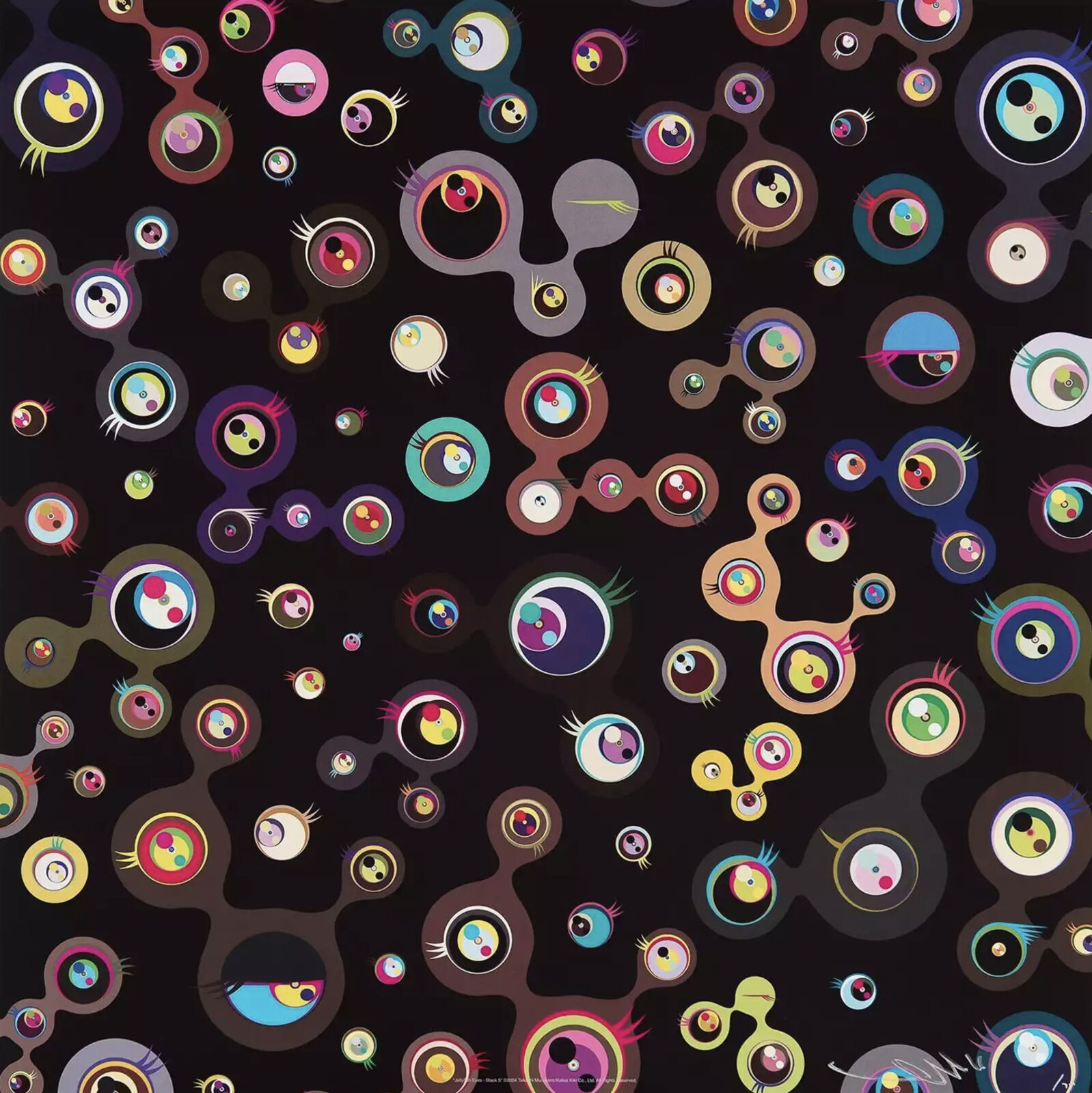 Jellyfish Eyes - Black 5 by Takashi Murakami, 2011