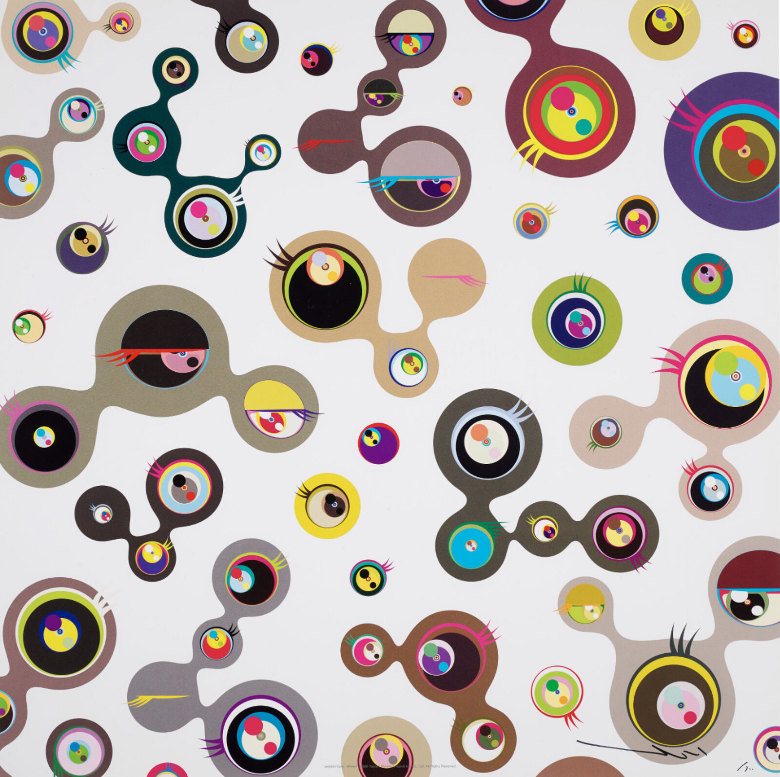 Jellyfish Eyes - White 4 by Takashi Murakami, 2011