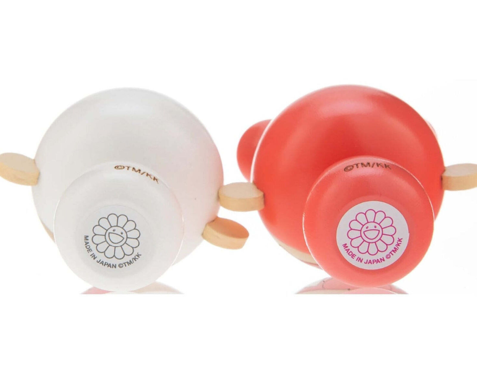 A couple of wooden toys that are next to each other.