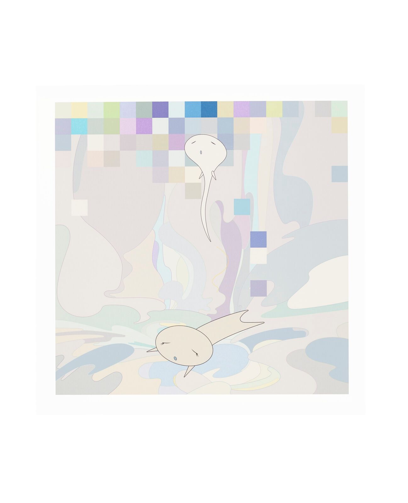 A white pop up book with three pictures inside of it.