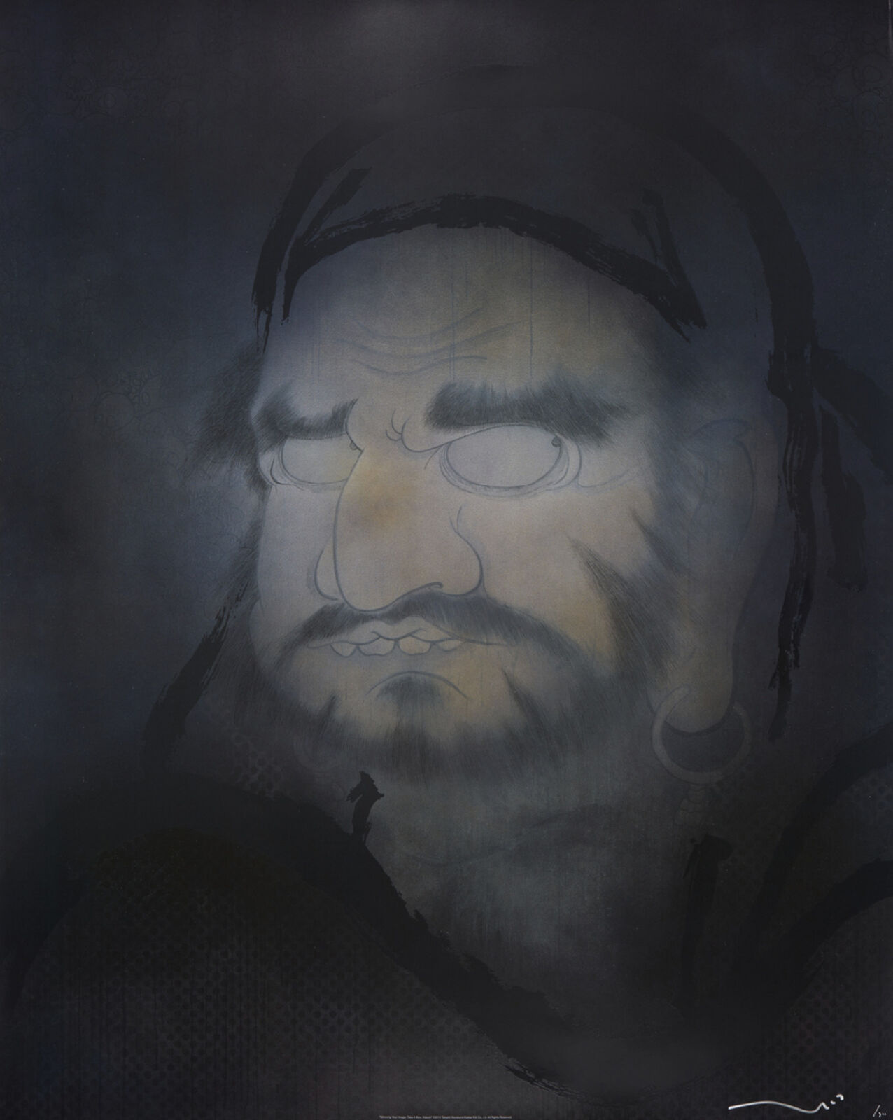 A painting of a man with a beard and a hat.