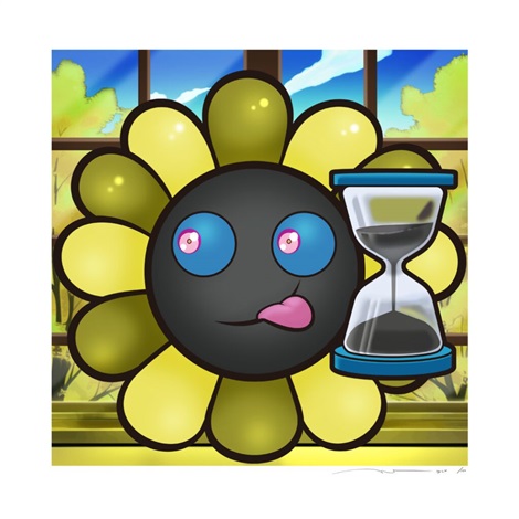 Artwork by Takashi Murakami, Murakami Flower #11081 Hourglass, Made of Archival Pigment Print + Silkscreen 