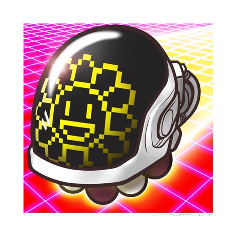 Artwork by Takashi Murakami, Murakami Flower #1849 LED Helmet, Made of Archival Pigment Print + Silkscreen 