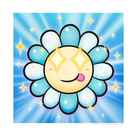 Artwork by Takashi Murakami, Murakami.Flower #0113 Tokimeki, Made of Archival Pigment Print + Silkscreen 
