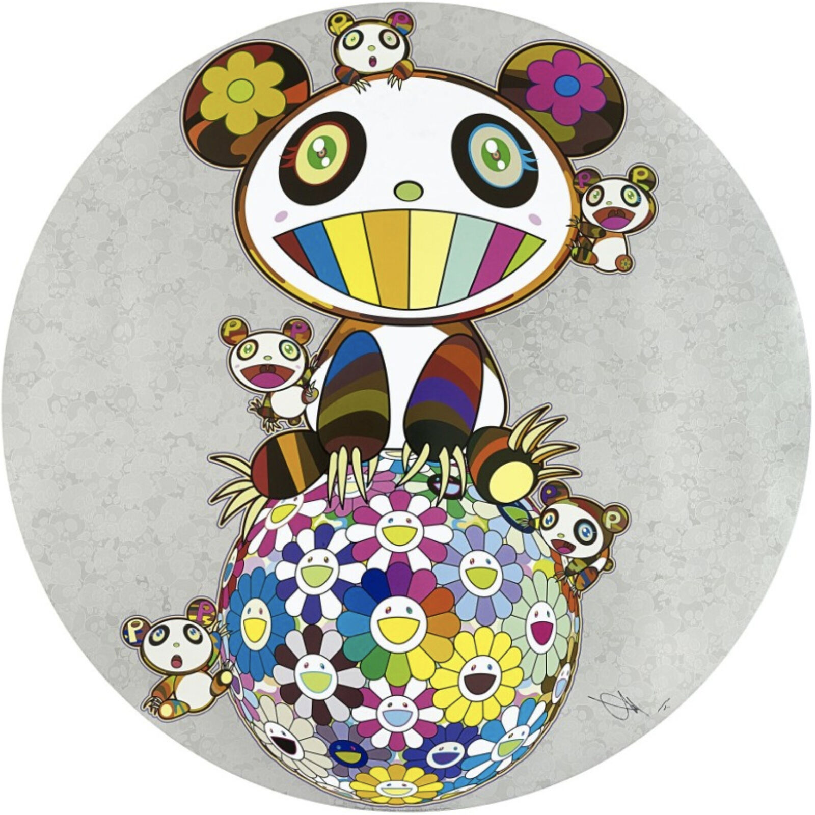 Panda with Panda Cubs by Takashi Murakami, 2019