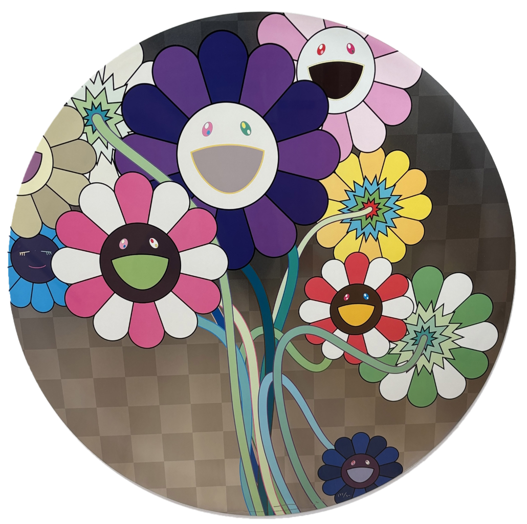 Purple Flowers in a Bouquet by Takashi Murakami, 2010