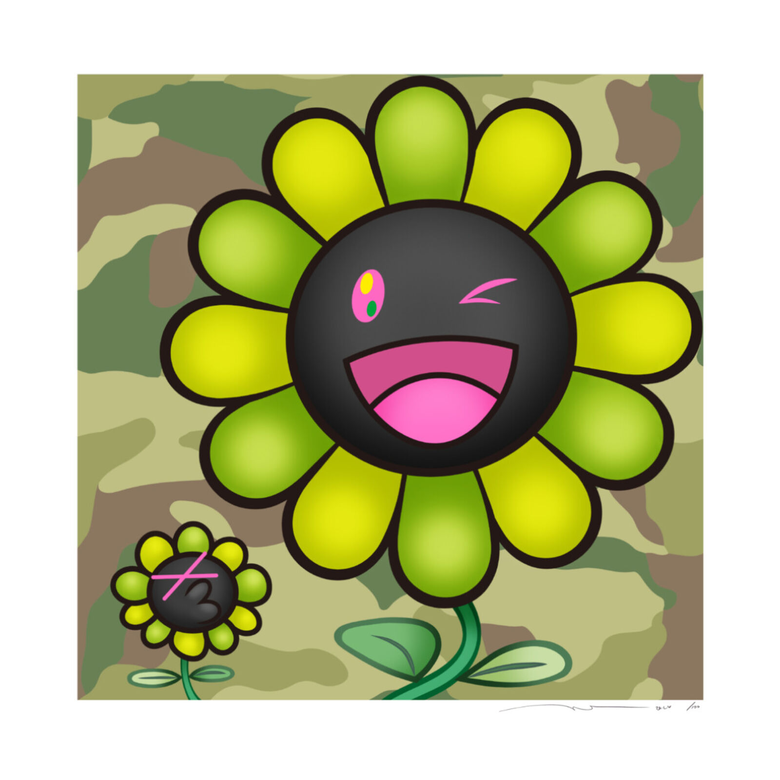 Murakami.Flower #11245 Jungle camouflage