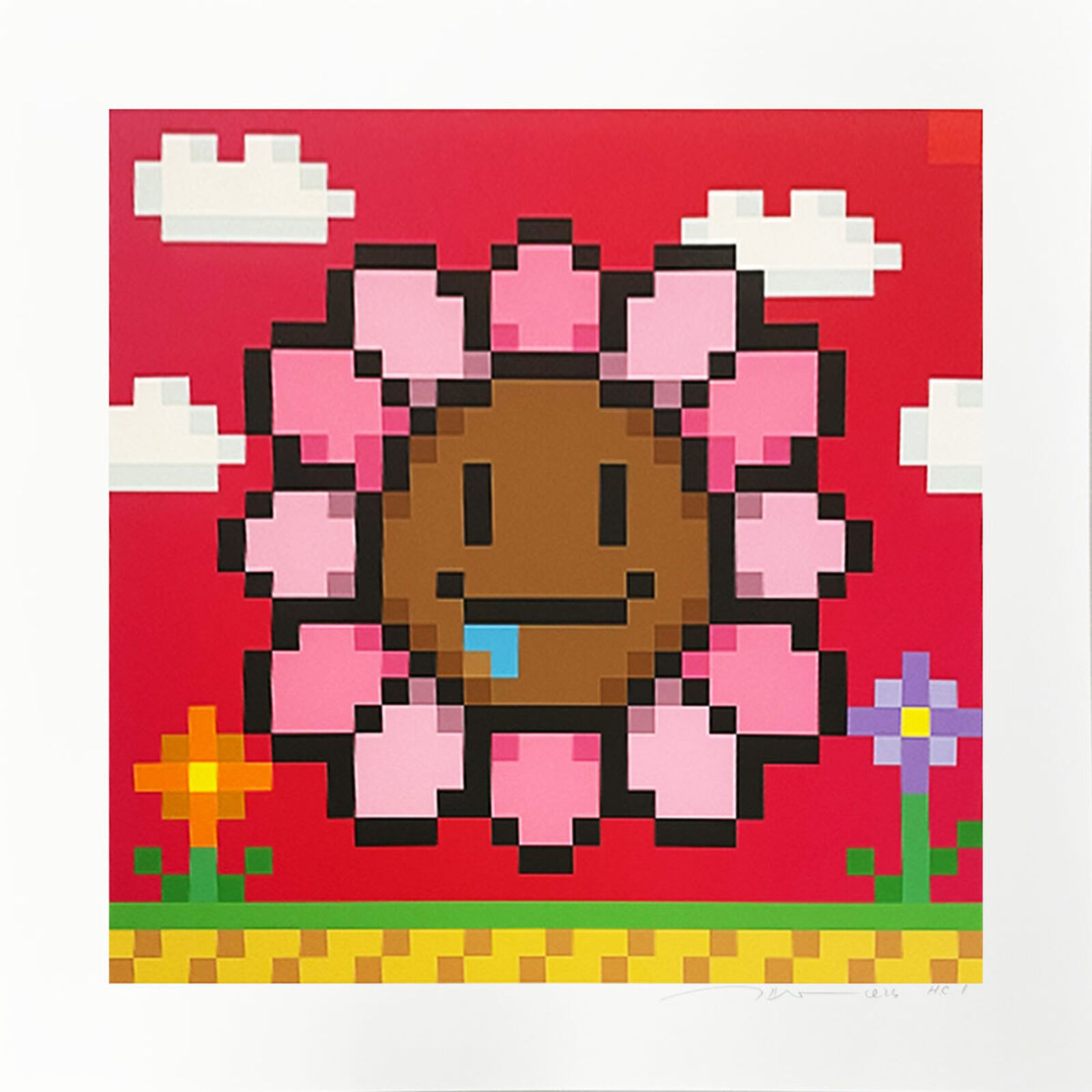 Artwork by Takashi Murakami, Murakami.Flower #6167 game drool, Made of Archival Pigment Print + Silkscreen 