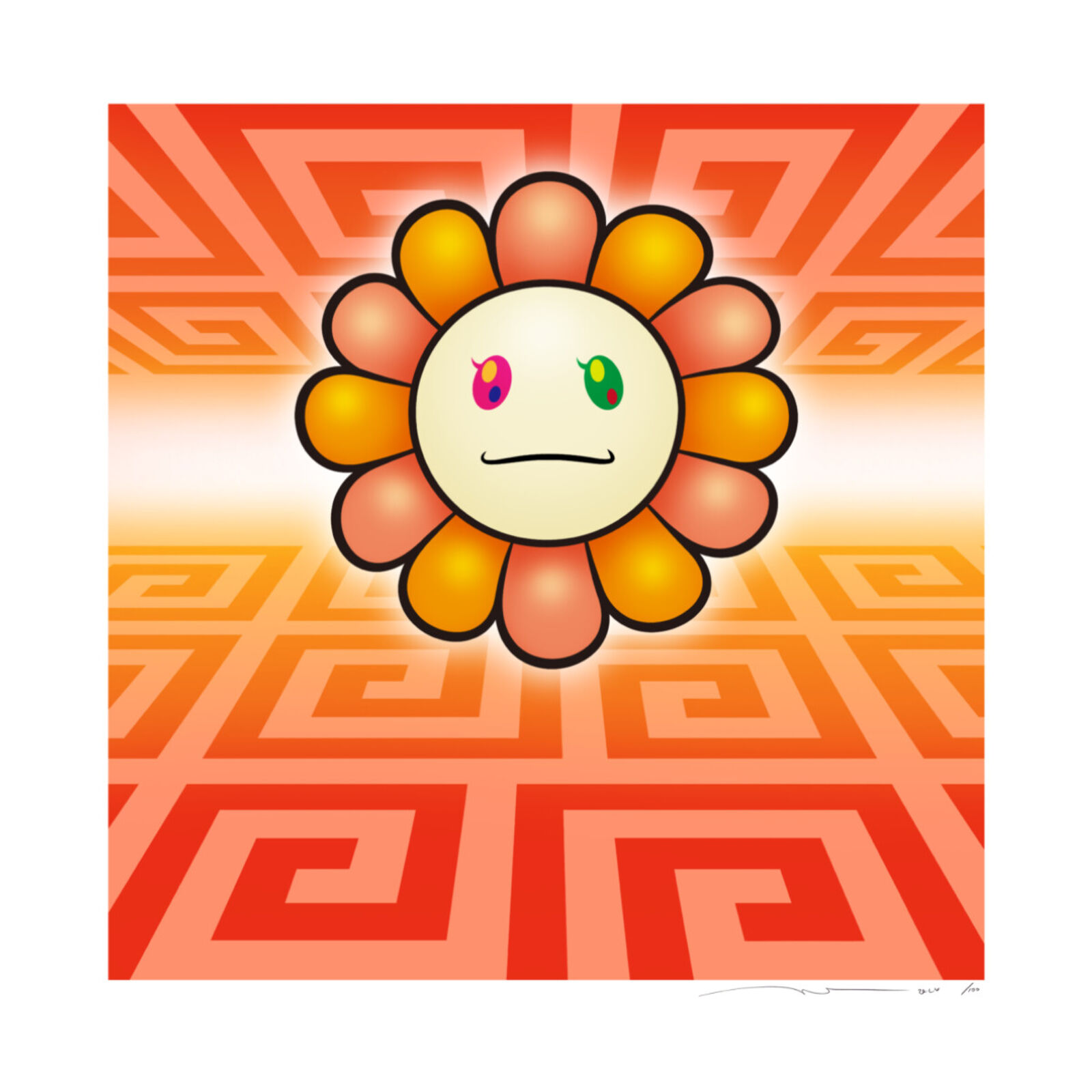 Artwork by Takashi Murakami, Murakami.Flower #6463, Made of Archival Pigment Print + Silkscreen 