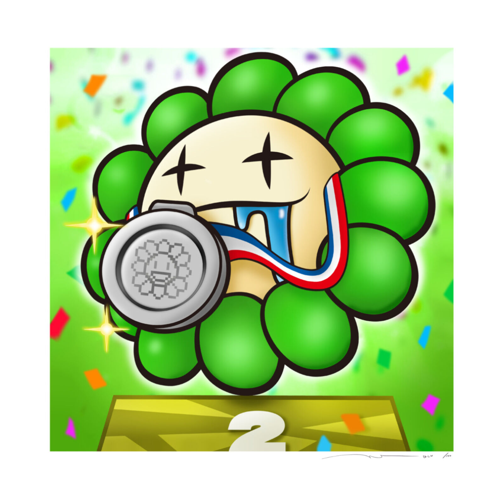 Murakami.Flower #8723 silver medal