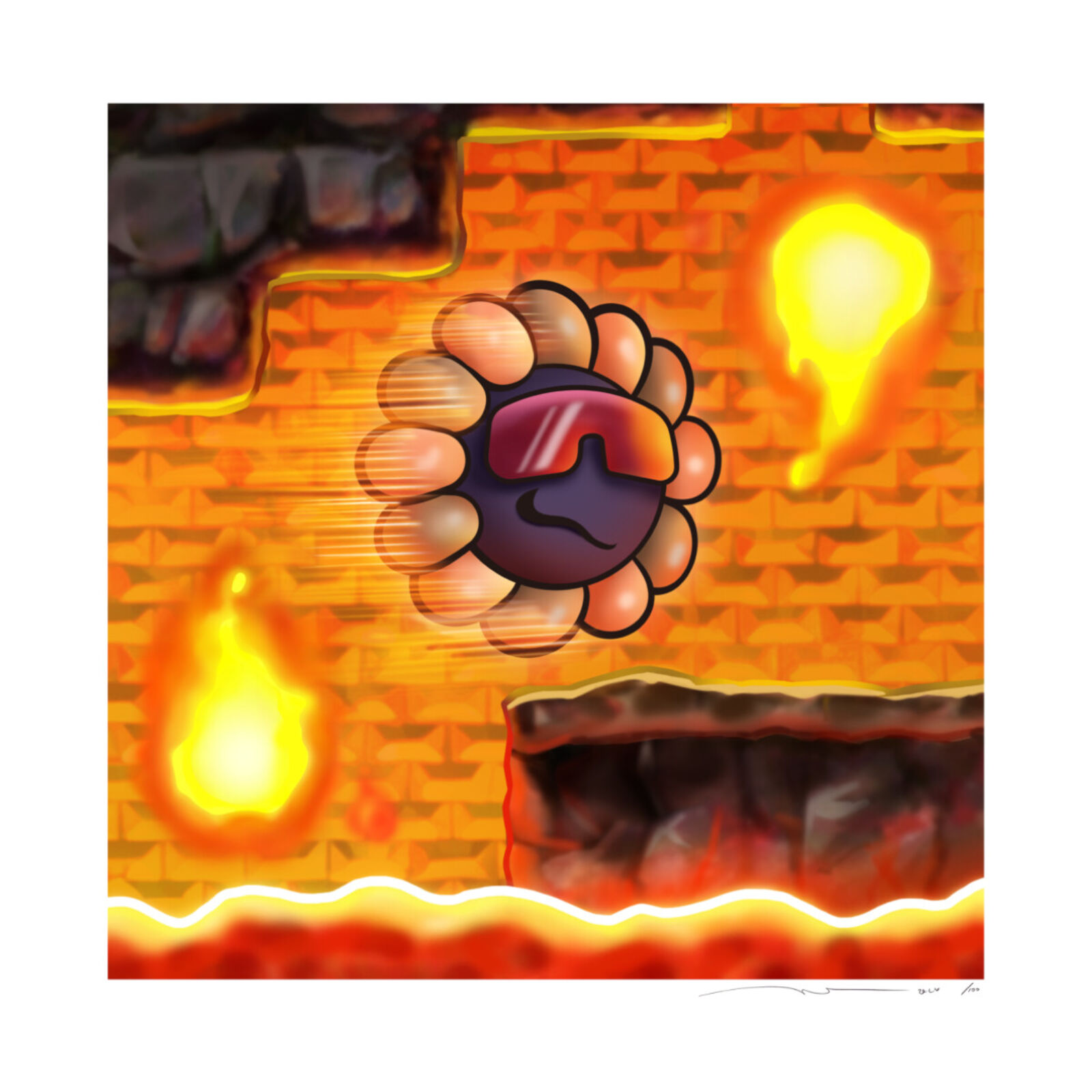 Artwork by Takashi Murakami, Murakami.Flower #9999 Odd Block Game, Made of Archival Pigment Print + Silkscreen 