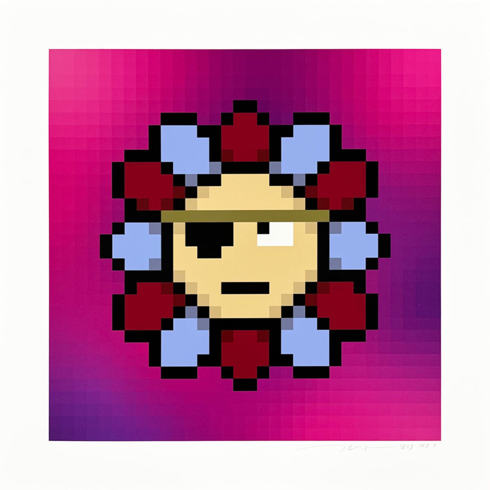 A pixel art of a woman with a crown on her head.