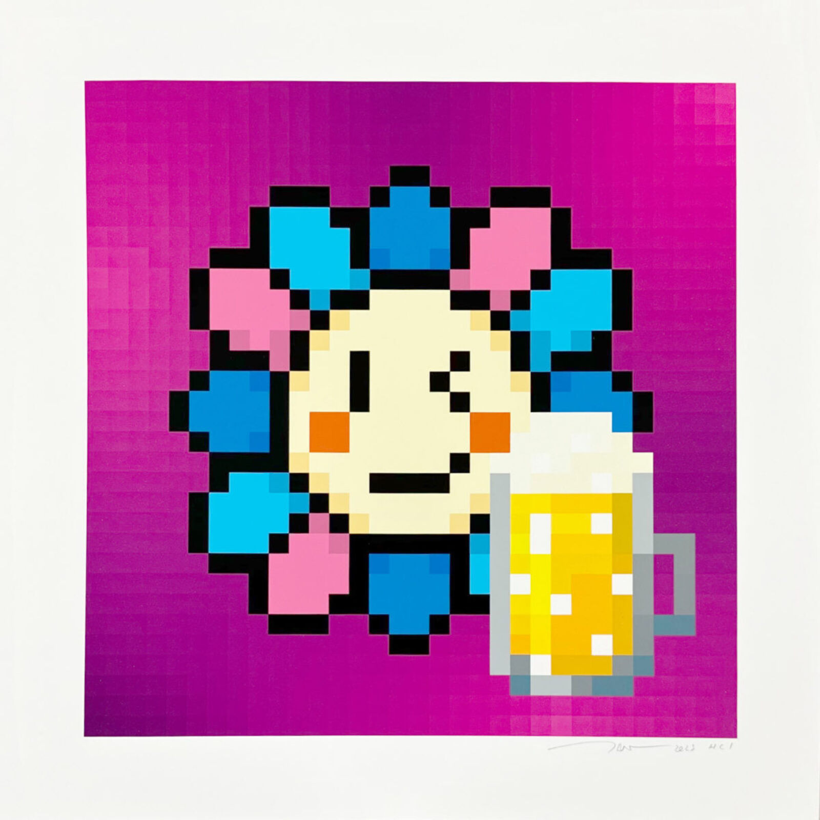 Murakami.Flower #1527 drunk draft beer by Takashi Murakami, 2023