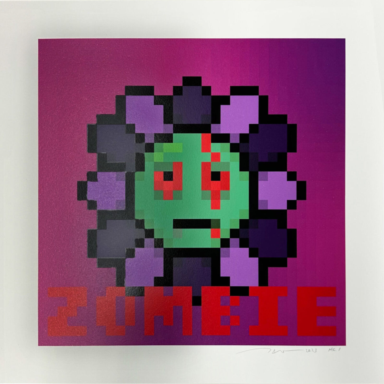 Artwork by Takashi Murakami, Murakami.Flower #2481 Super Zombie, Made of Archival Pigment Print + Silkscreen 