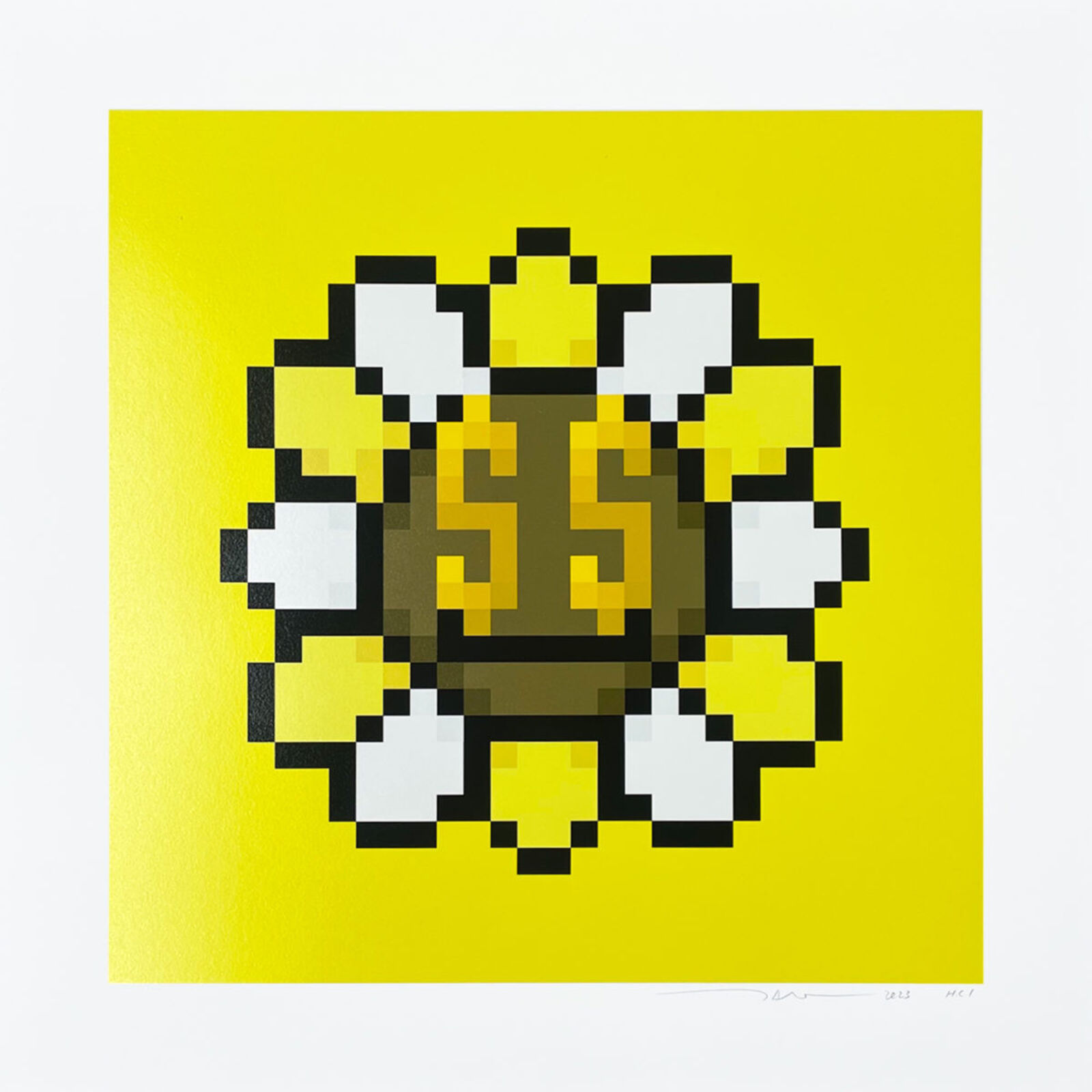 Artwork by Takashi Murakami, Murakami.Flower #7555 Blinded by gold, Made of Archival Pigment Print + Silkscreen 