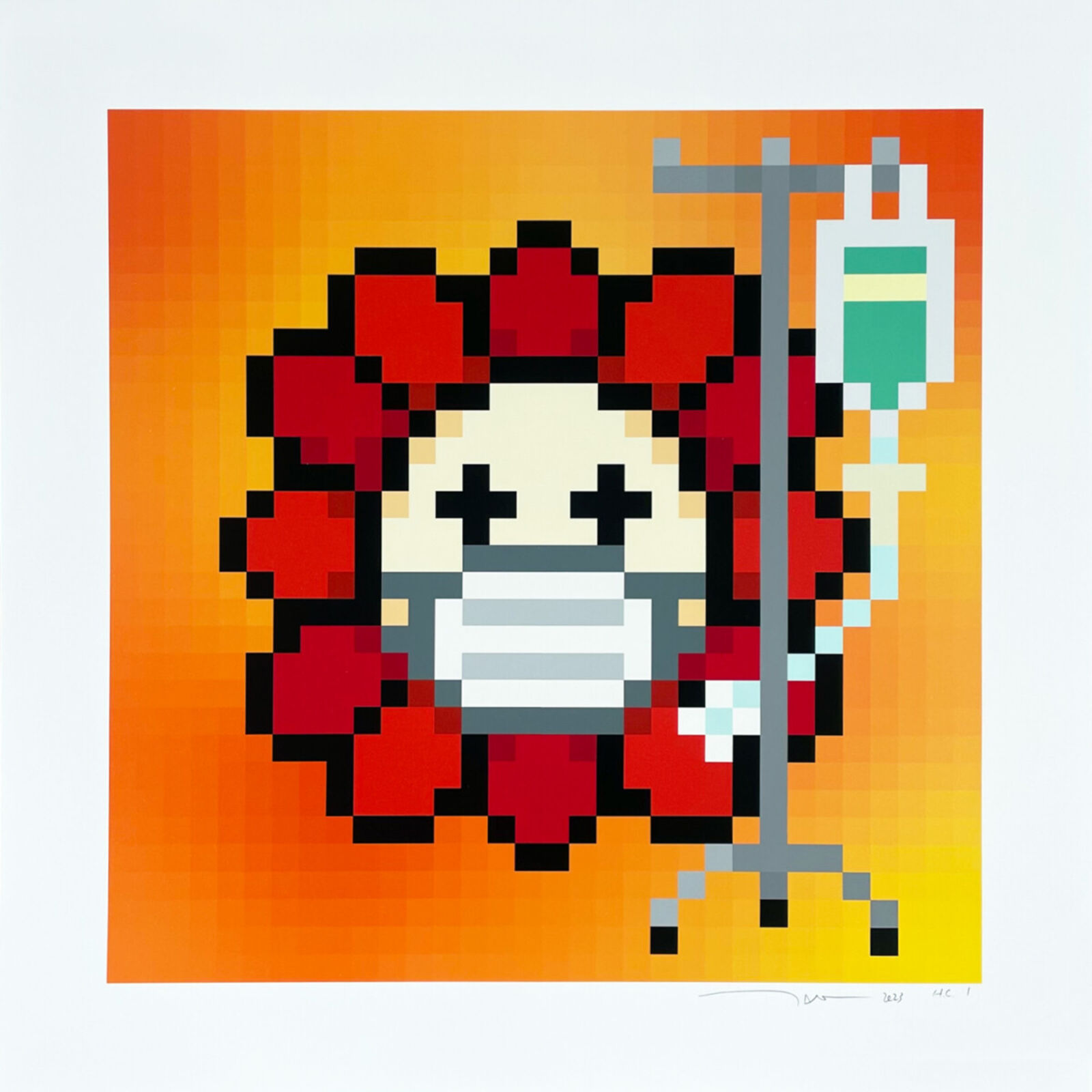 Murakami.Flower #9156 Fighting illness by Takashi Murakami, 2023