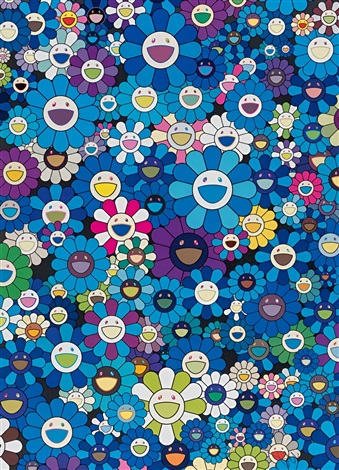 Artwork by Takashi Murakami, An Homage to IKB, 1957 C, Made of 4c offset print + cold stamp 